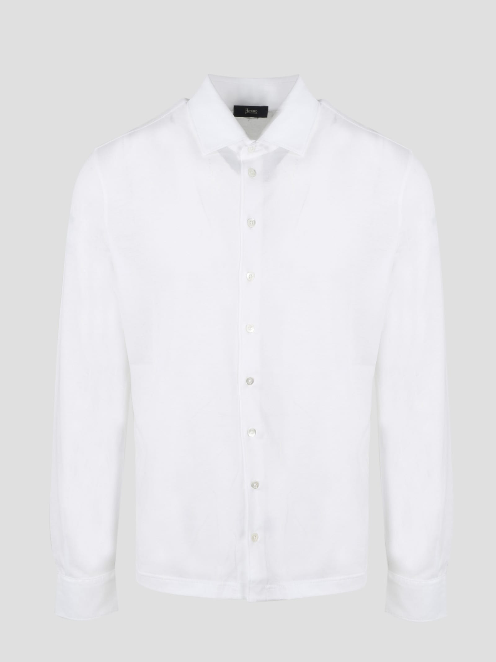 Herno Jersey Crepe Shirt In White
