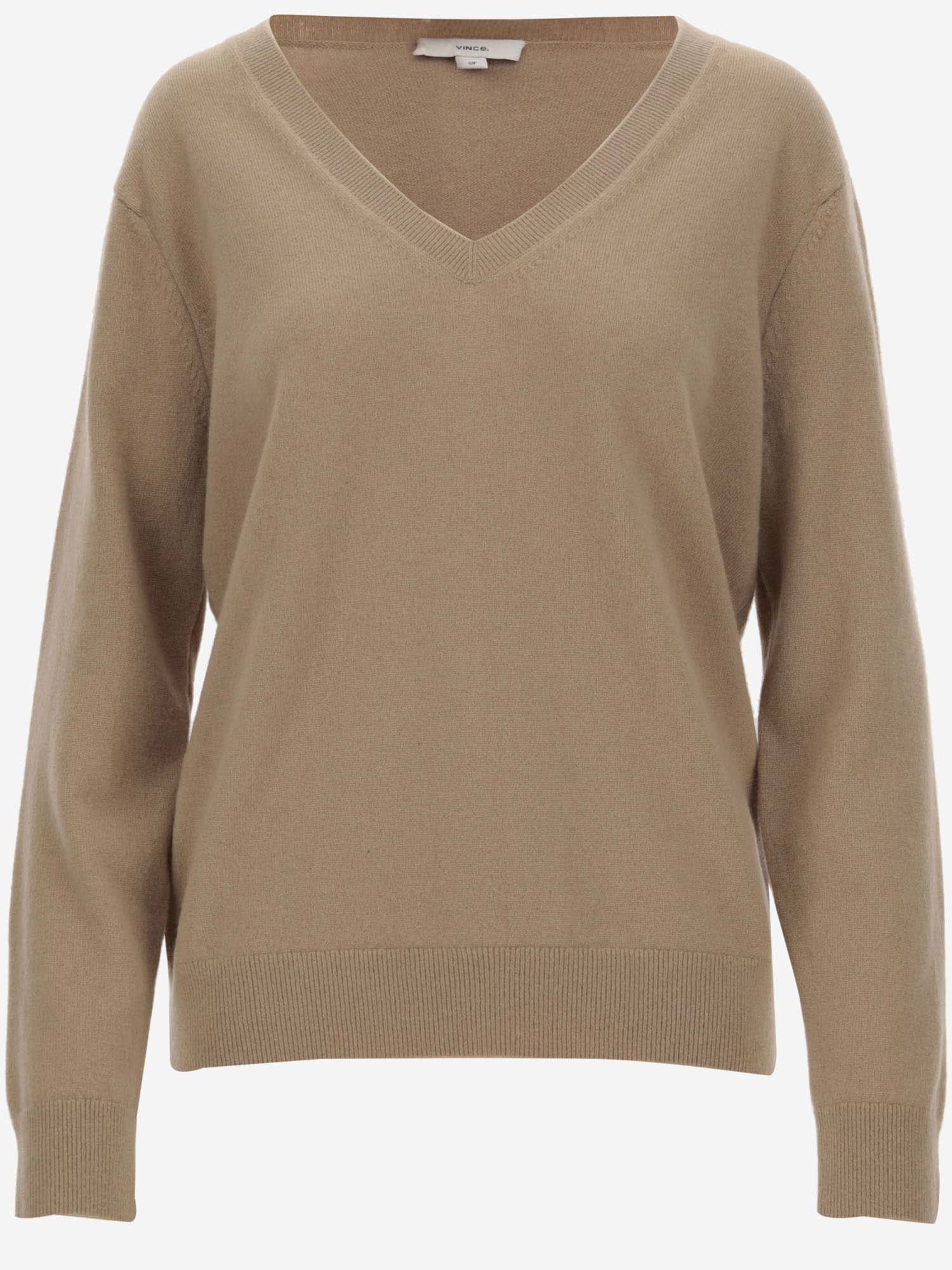 Vince Cashmere Pullover In Brown