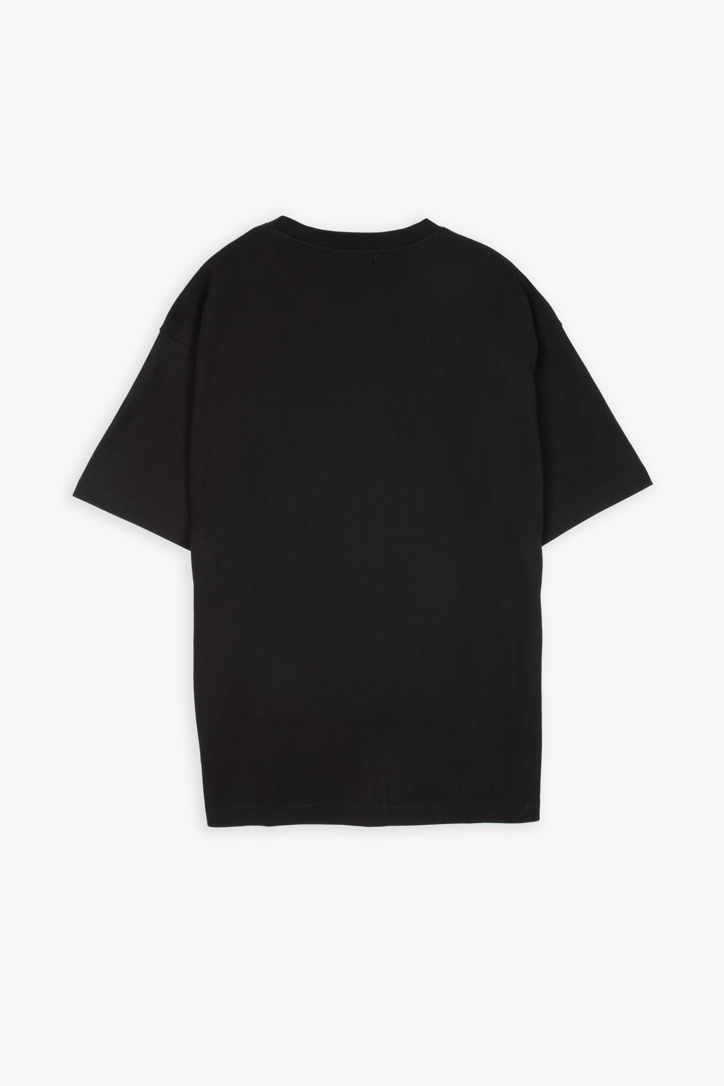Shop Diesel T-nlabel-l1 Black T-shirt With Chest Logo Patch - T Danny Nlabel In Nero