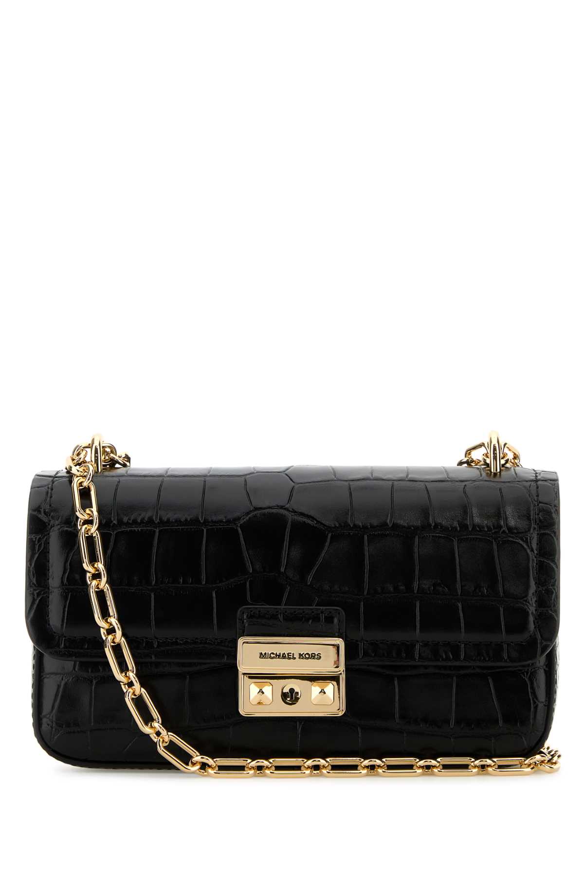 Michael Kors Black Leather Small Tribeca Shoulder Bag