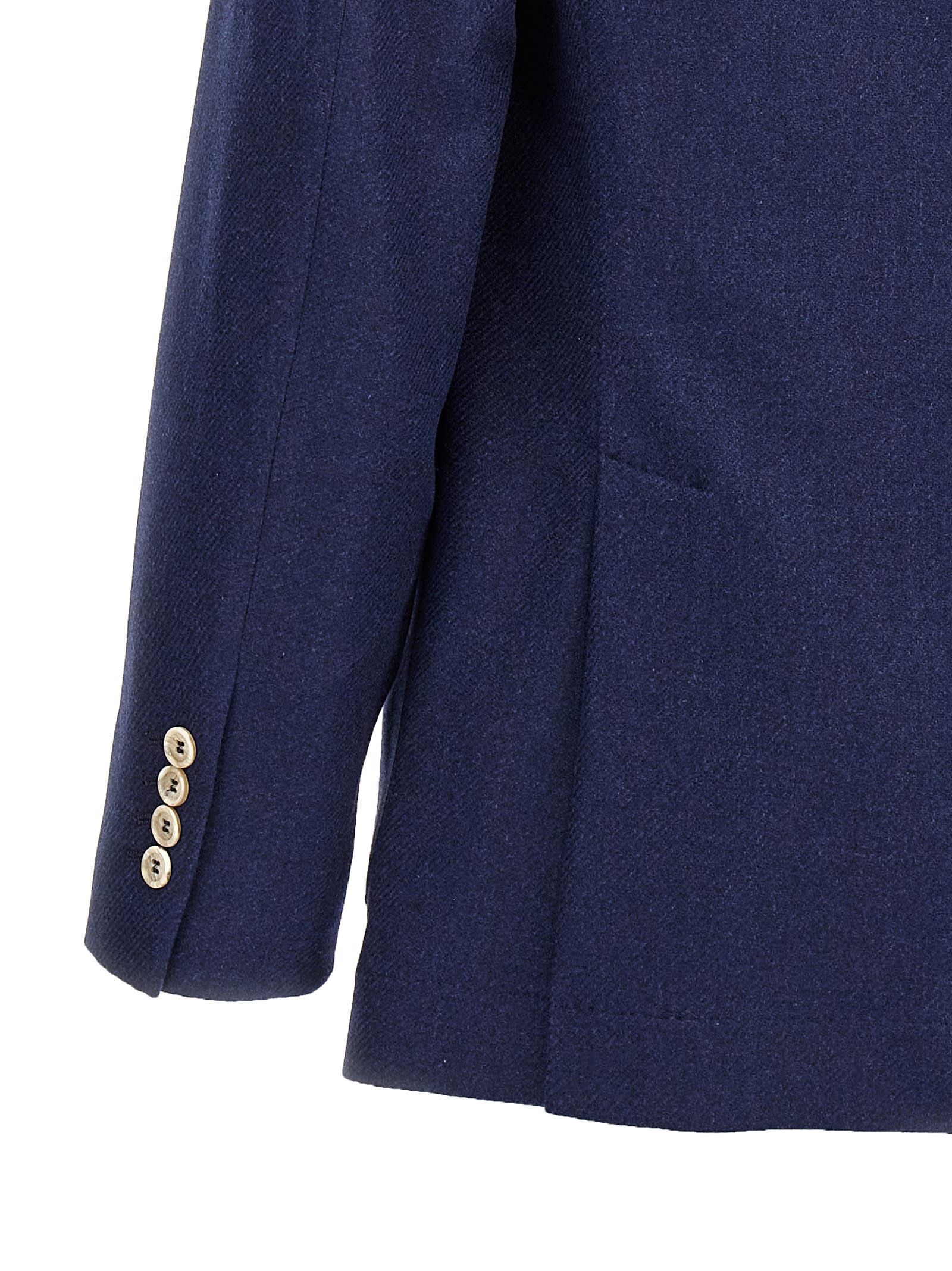 Shop Brunello Cucinelli Single-breasted Blazer In Blue