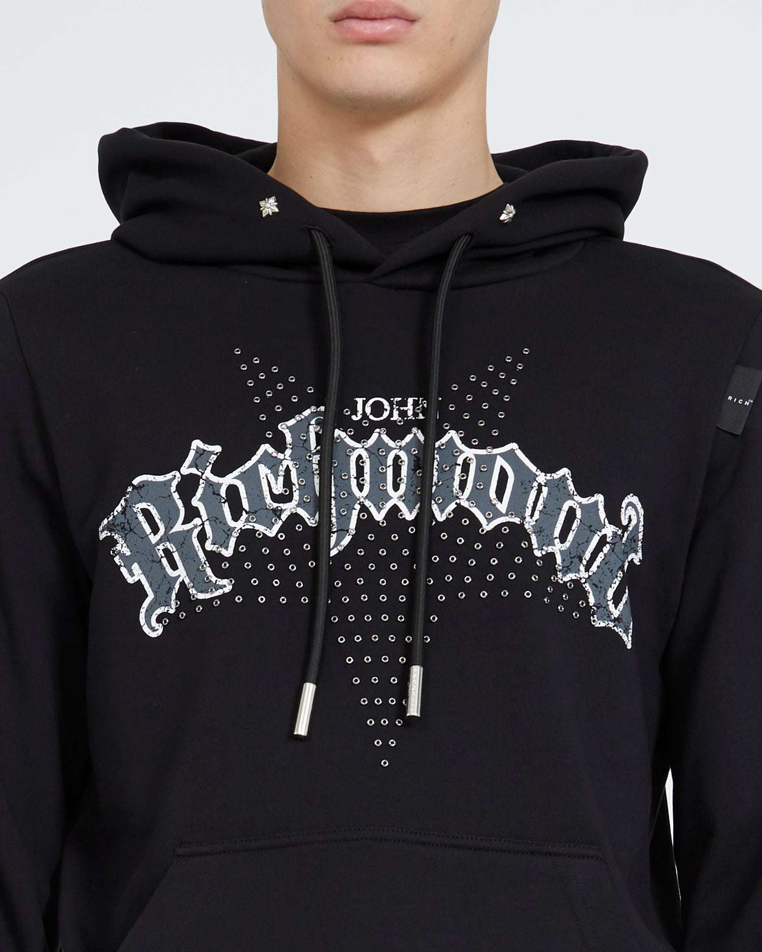 Shop John Richmond Hooded Sweatshirt In Nero