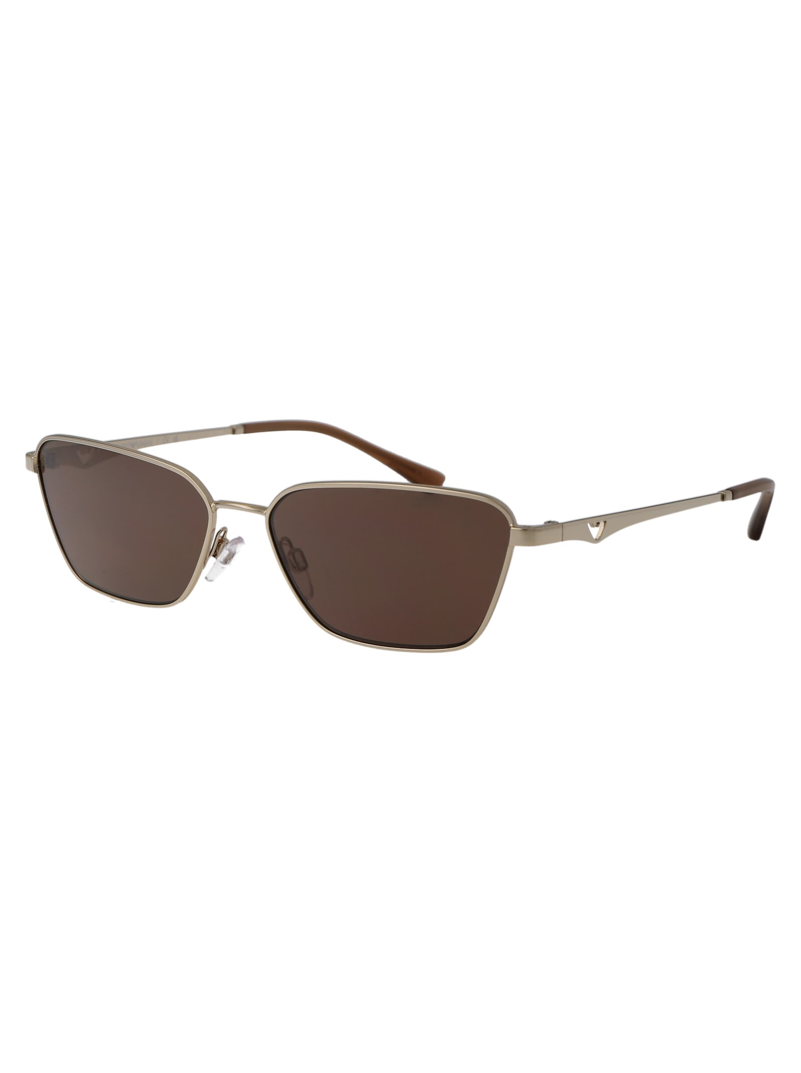 Emporio Armani 0ea2141 Sunglasses In 301373 Shiny Pale Gold