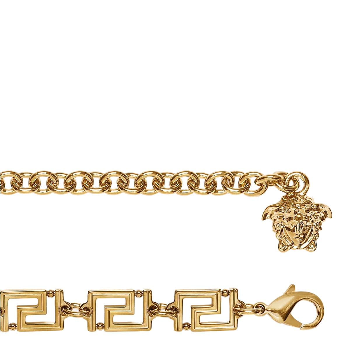 Shop Versace Greca Goddess Chain Belt In Golden