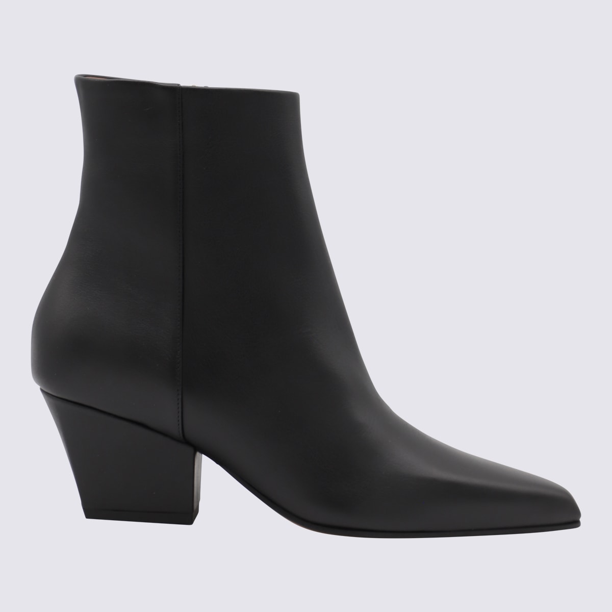 Black Leather Jane Boots