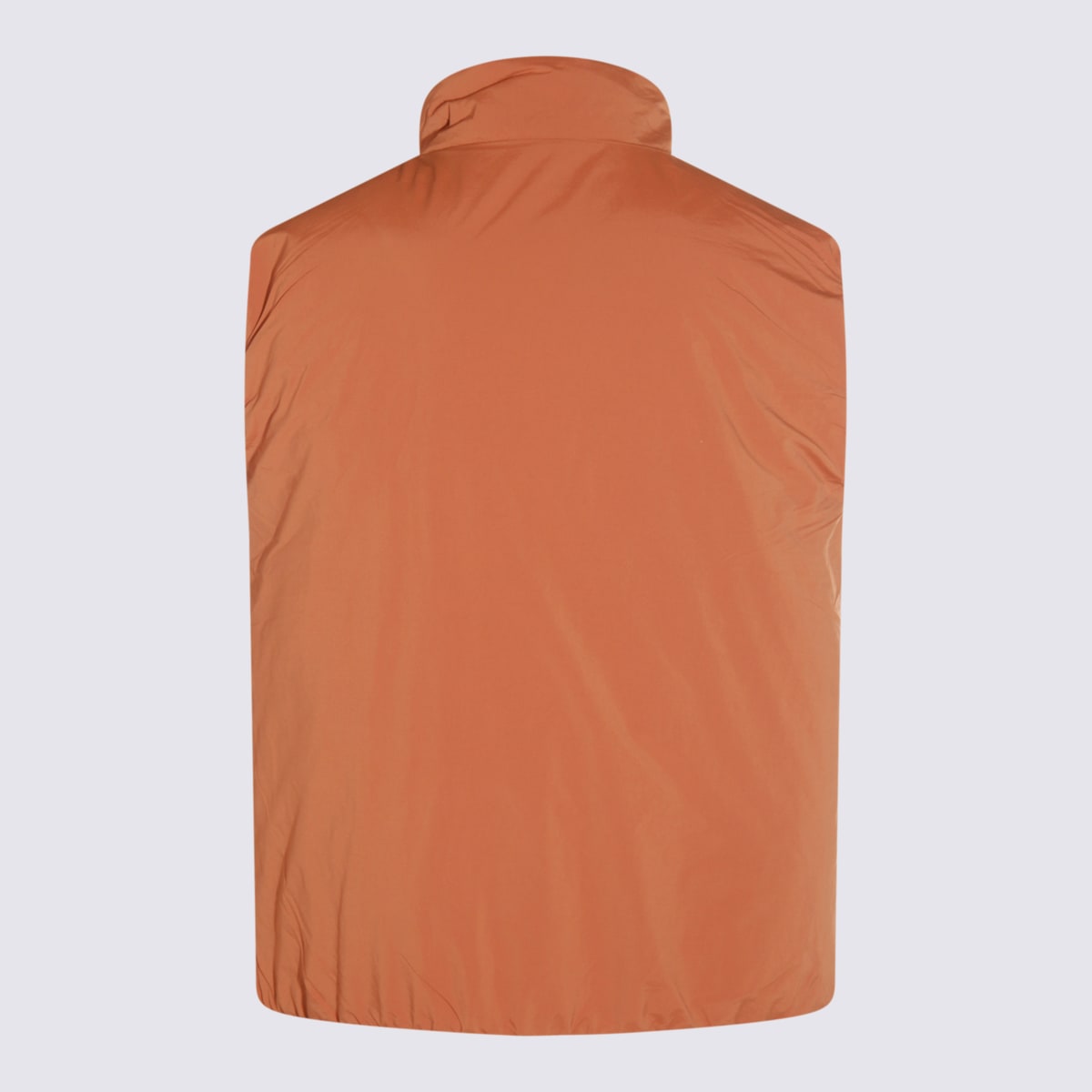 K-way Valen Stretch Dot Zip-fastening Logo Vest In Orange