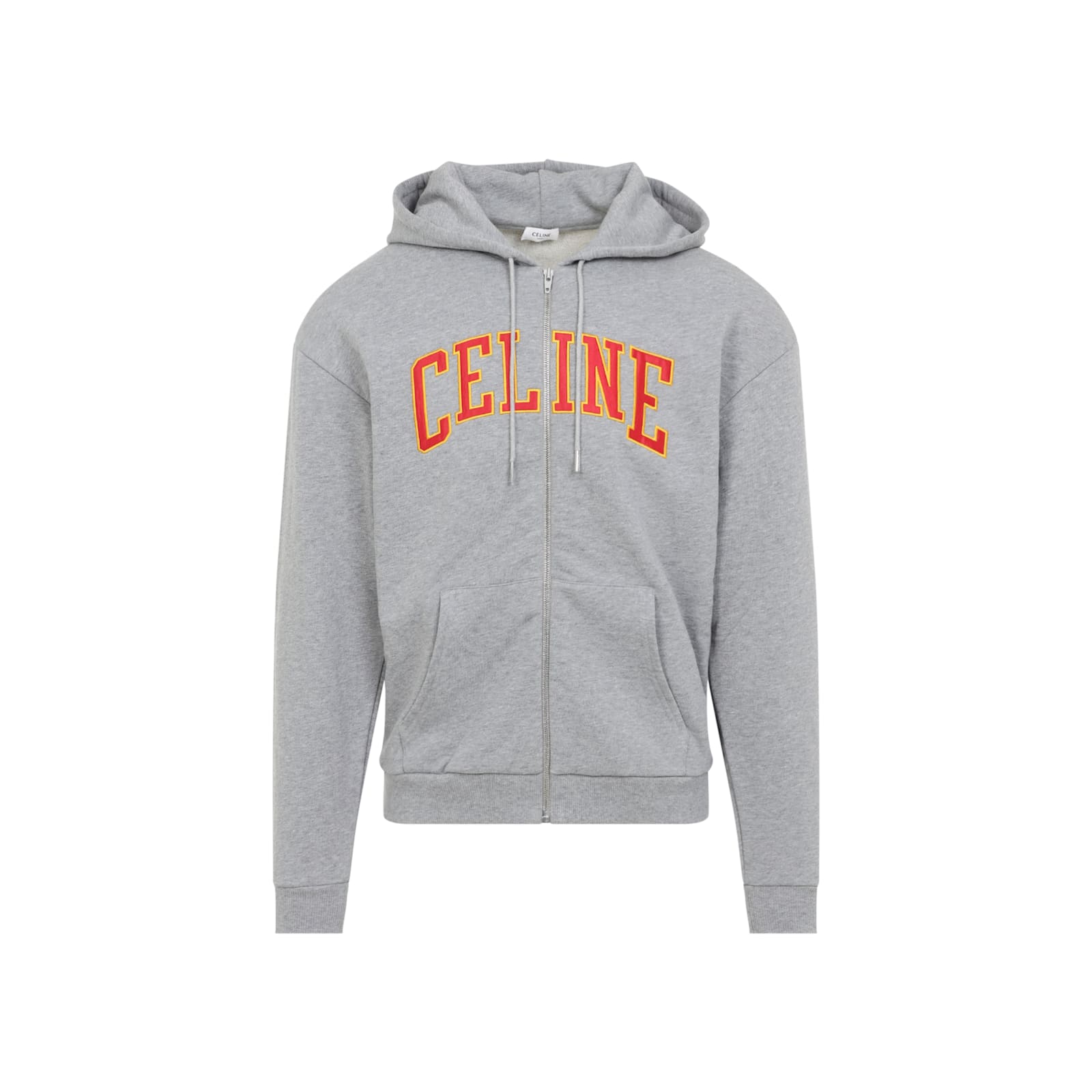 Celine Grey Logo Solid Pattern Sweatshirt In Gray