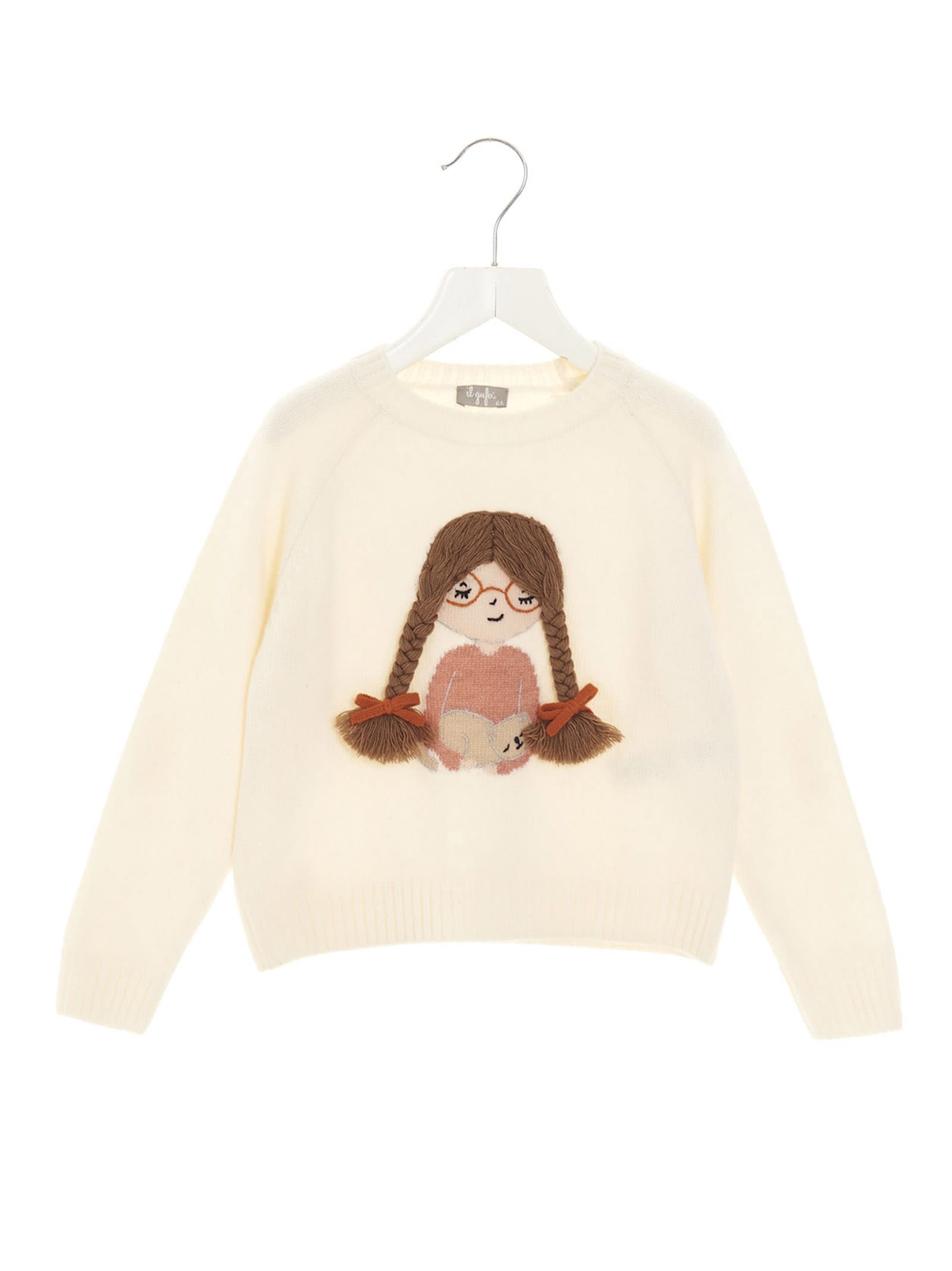 IL GUFO EMBOSSED EMBROIDERY SWEATER