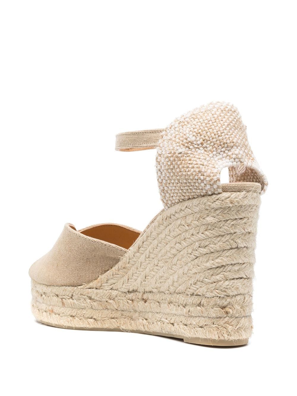 Castaã±er Bianca Raffia Wedge Espadrilles In Multi