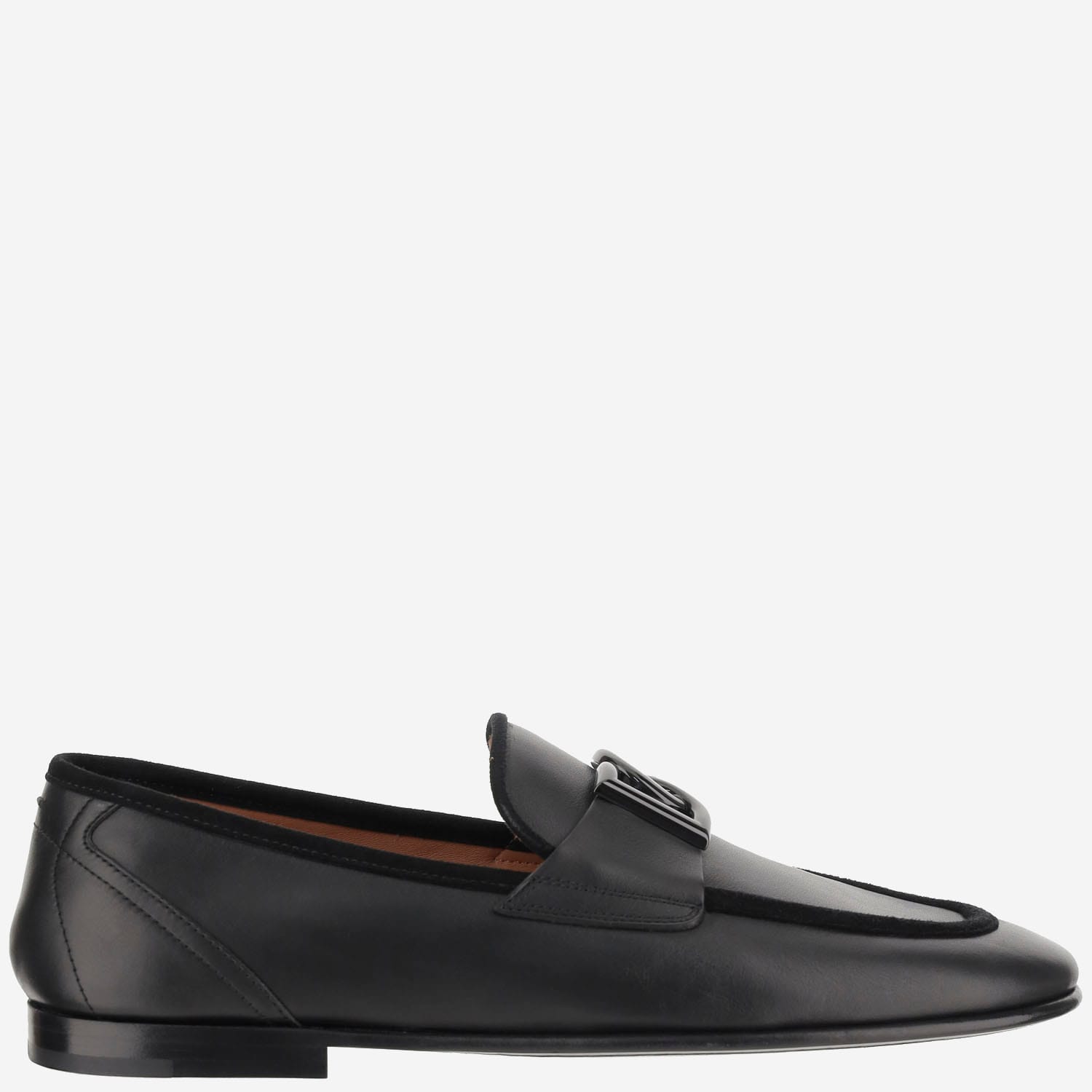 Dg Logo Leather Loafers