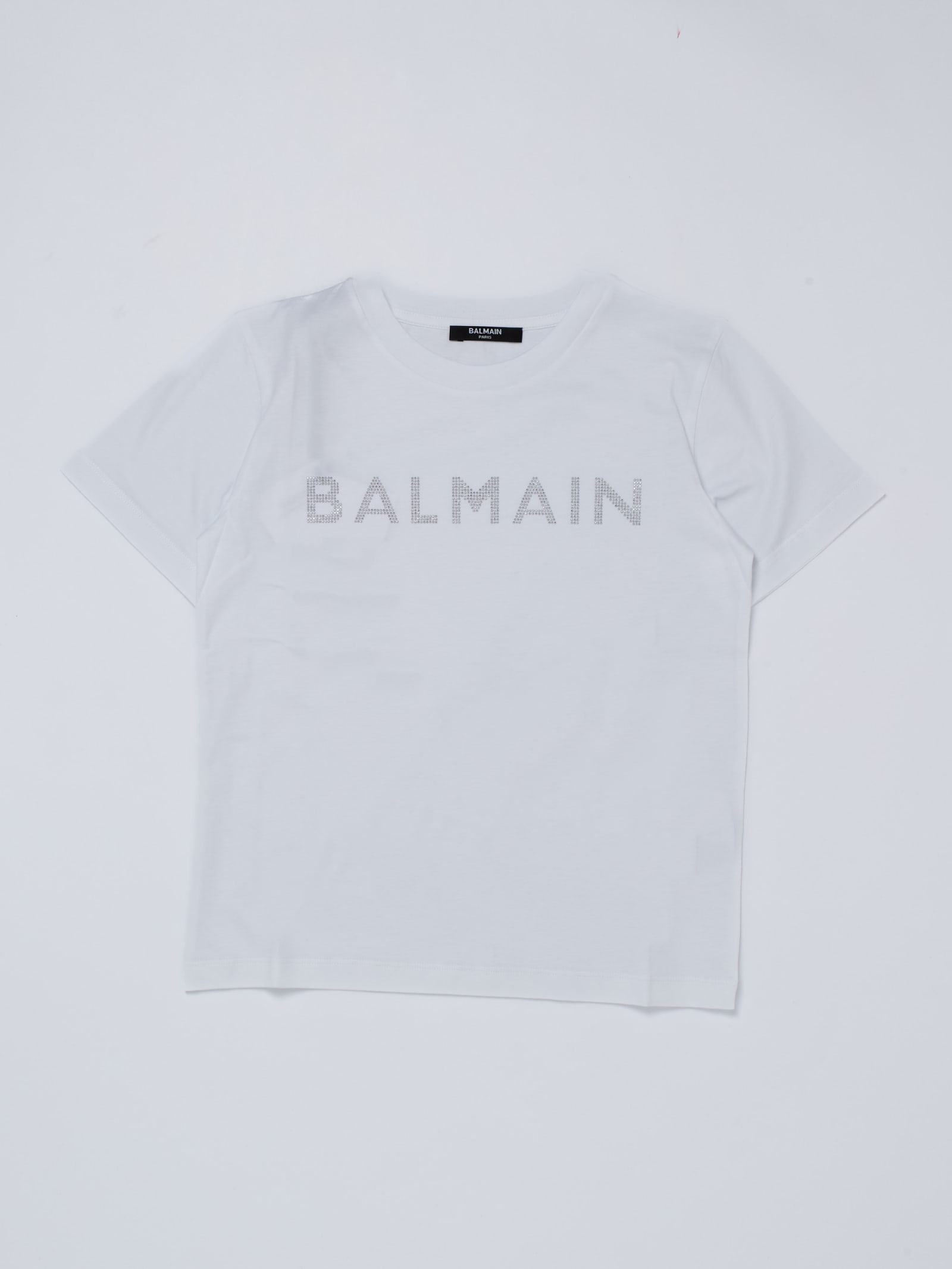 Balmain Kids' T-shirt T-shirt In Bianco-argento