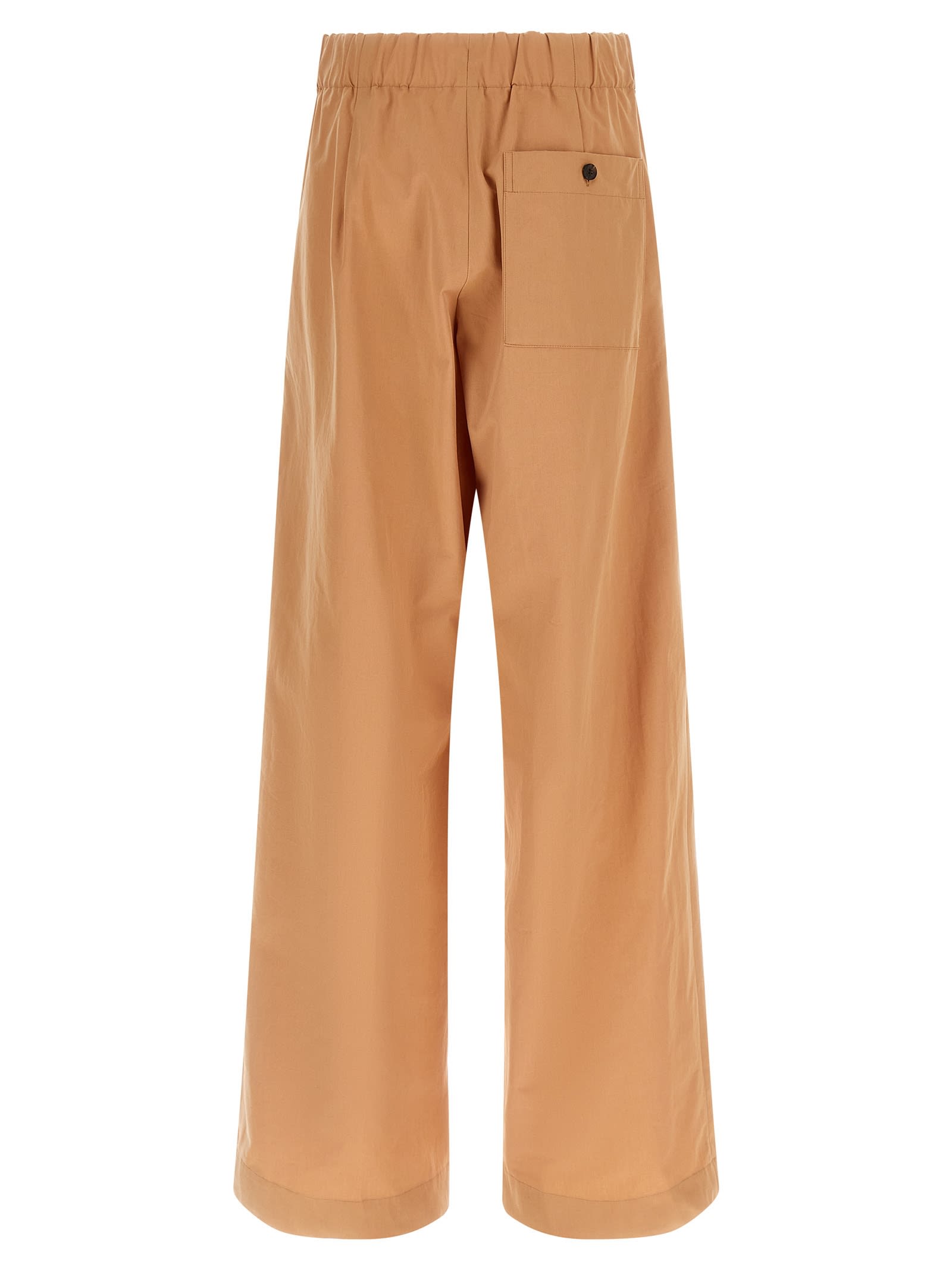 Dries Van Noten Elastic Waist Casual Pants In Brown