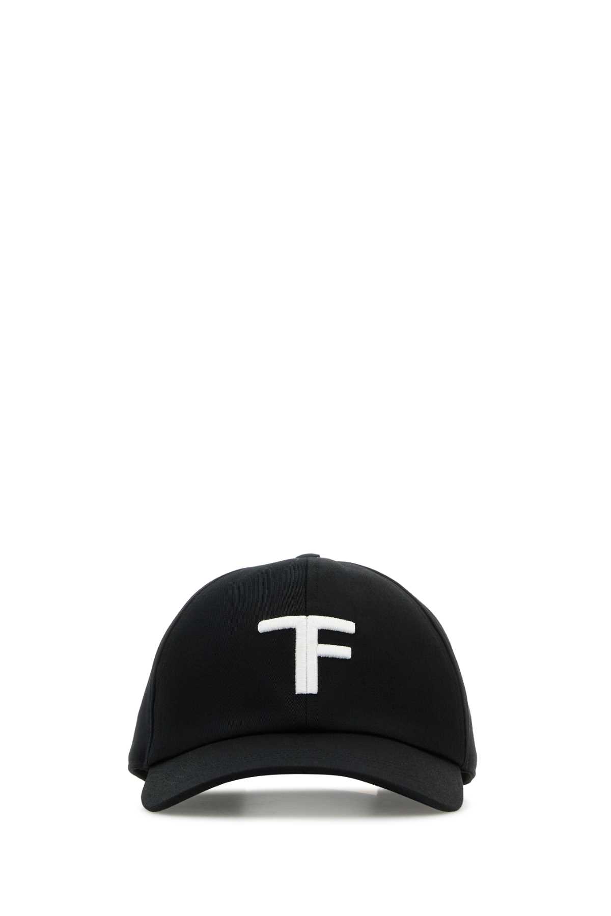 Black Baseball Cap With Logo Embroidery On The Front And Logo Lettering On The Rear In Cotton Man