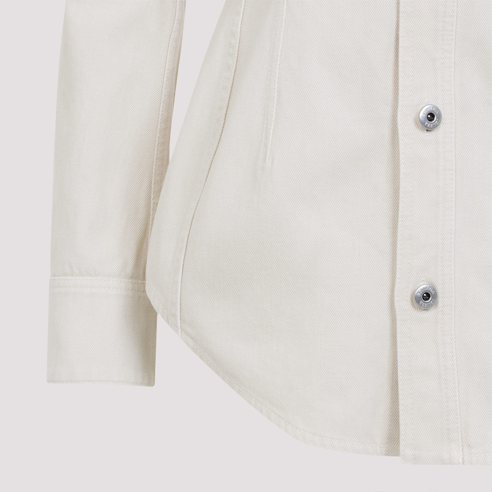 Bottega Veneta Tailored Cotton Jacket With Classic Collar