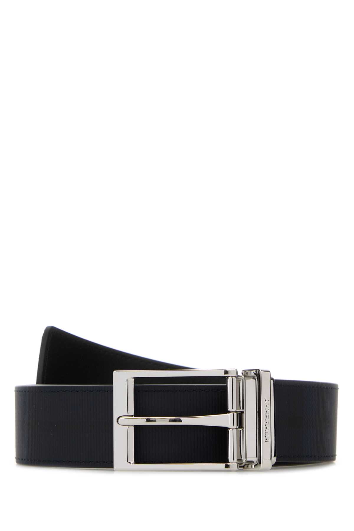 Burberry Printed Canvas Belt In Black