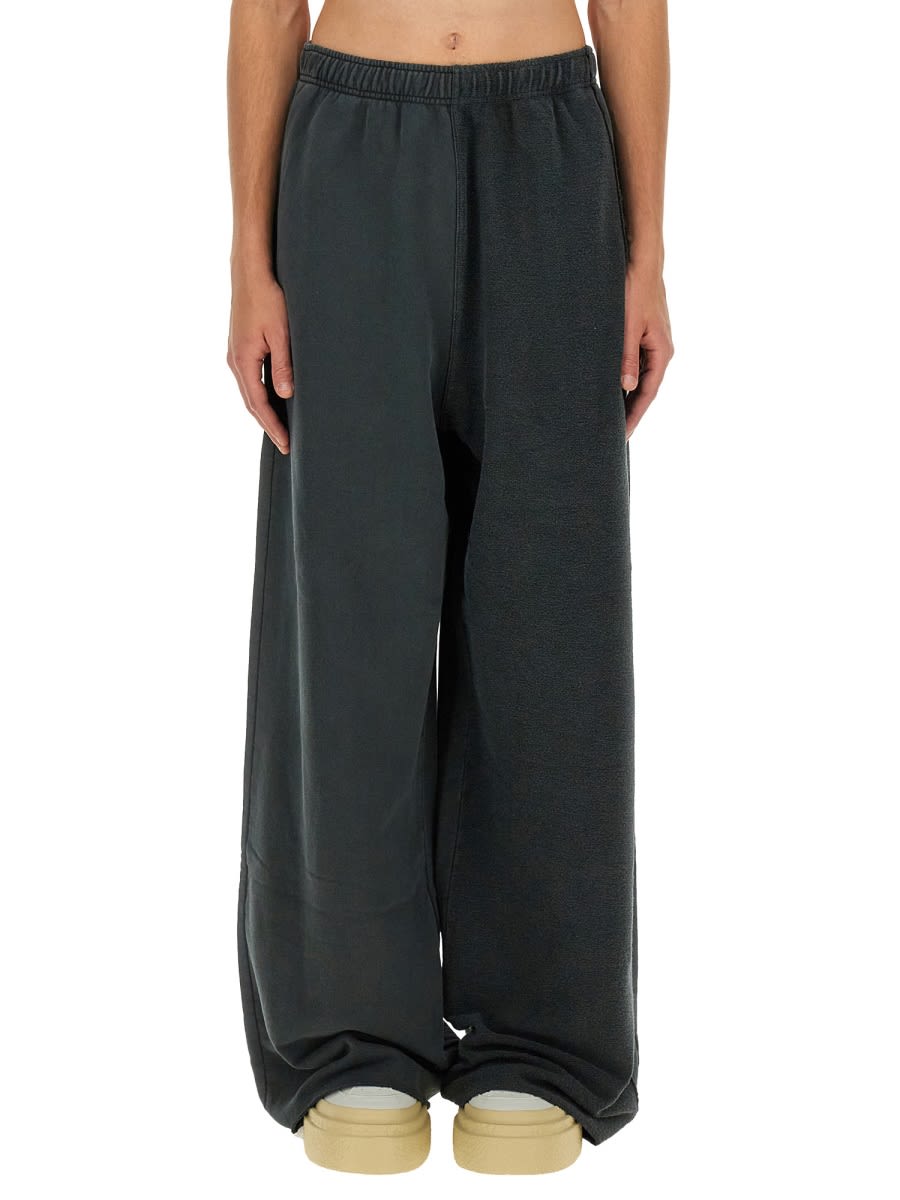 Shop Mm6 Maison Margiela Cotton Pants In Charcoal