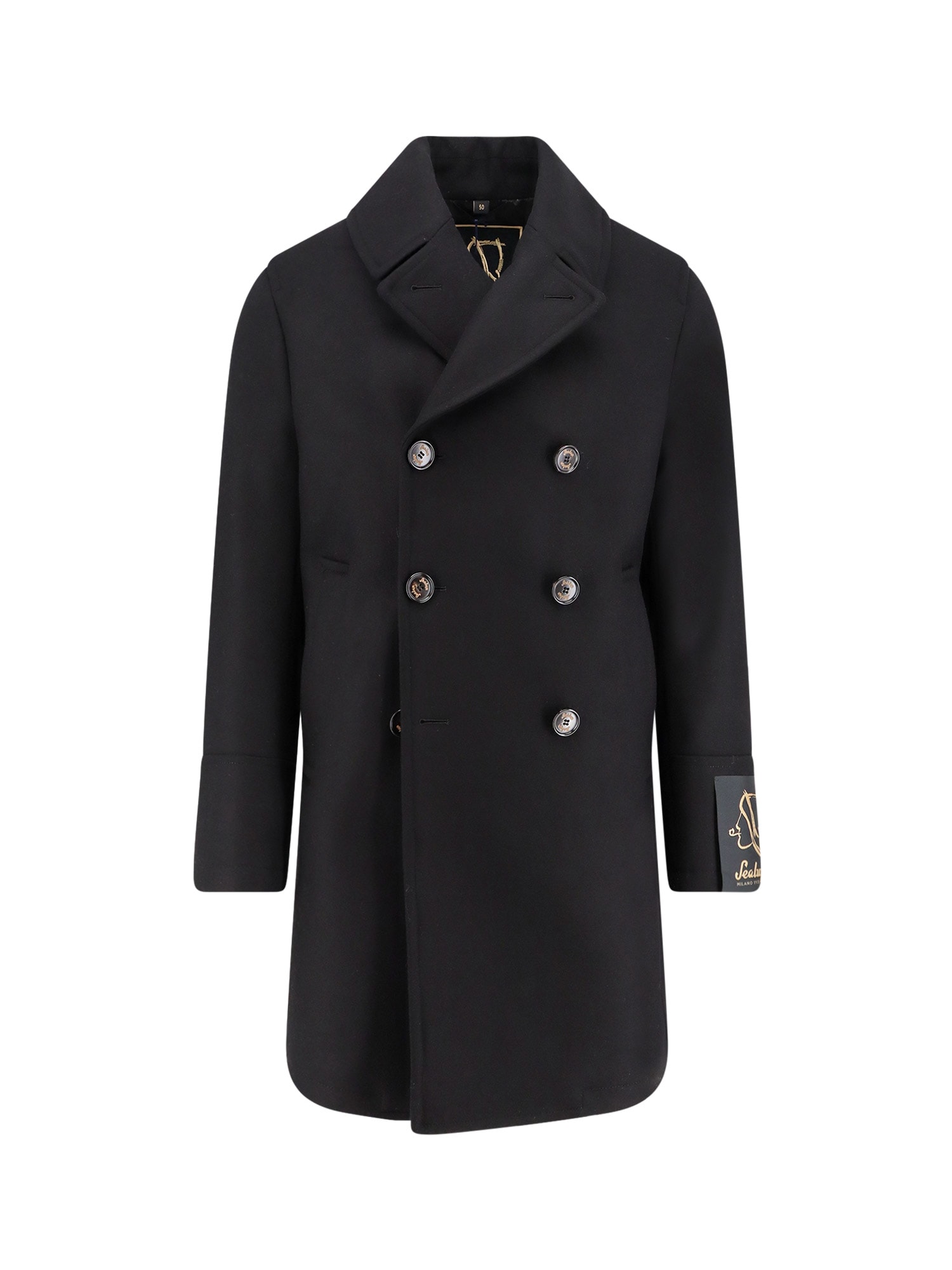 Sealup Virgin Wool Genova Coat In Black