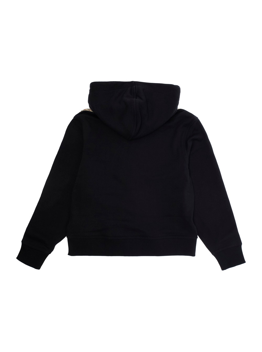 Burberry Black Hoodie With Equestrian Knight Motif On The Front In Cotton Boy In Black