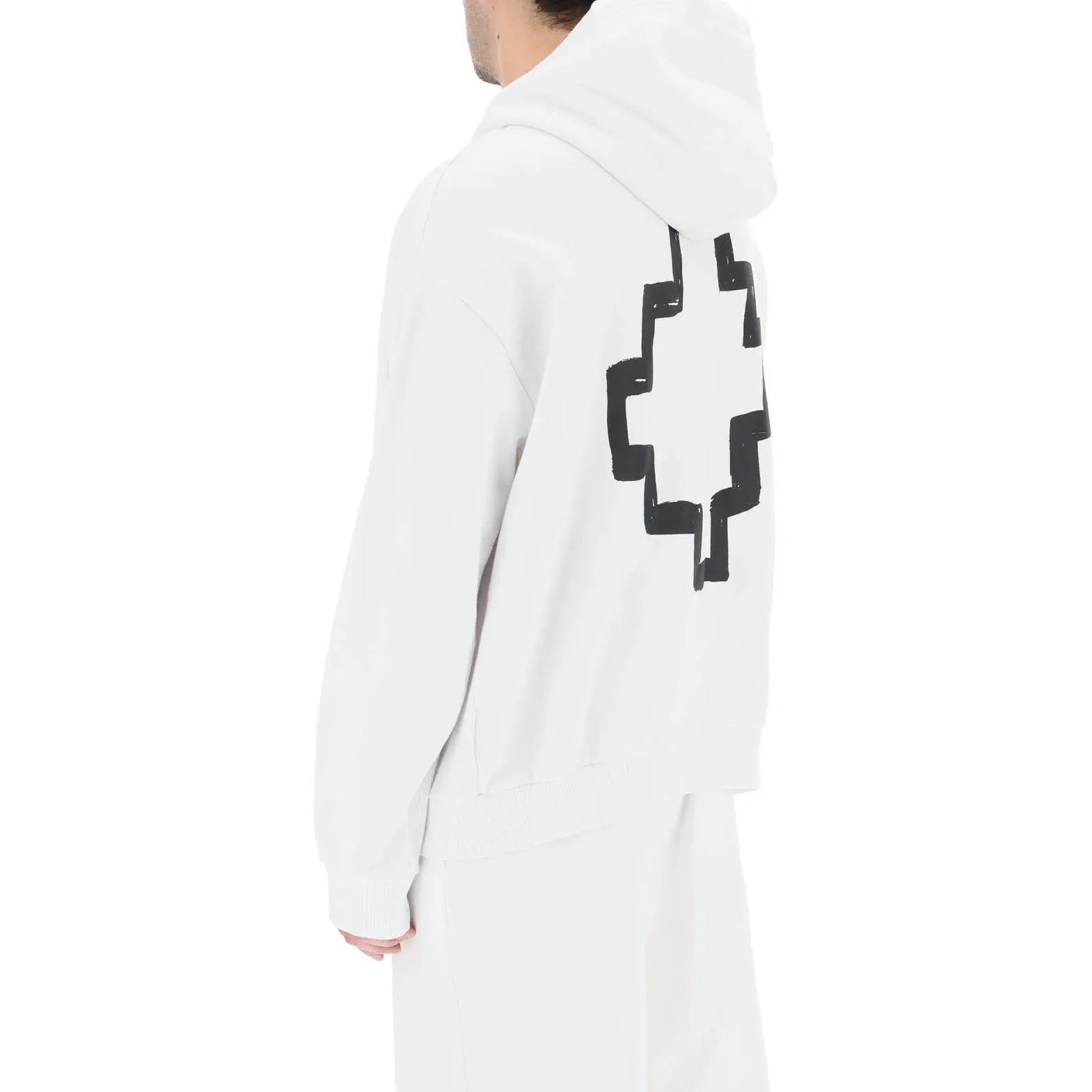 Shop Marcelo Burlon County Of Milan Logo Hooded Sweatshirt In White