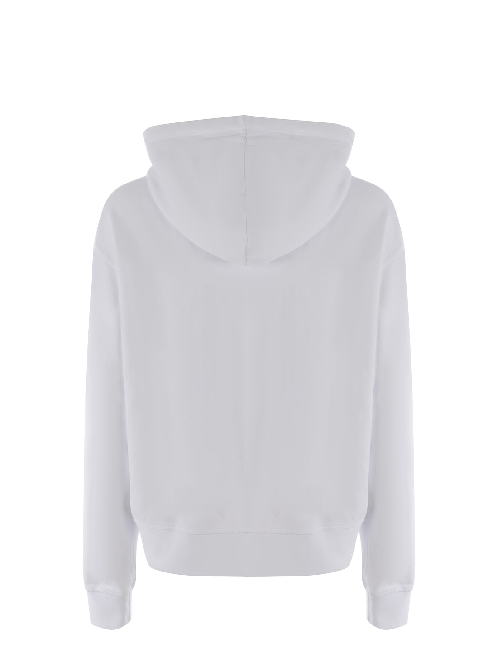 Shop Dsquared2 Hoodie  Icon Made Of Cotton In White