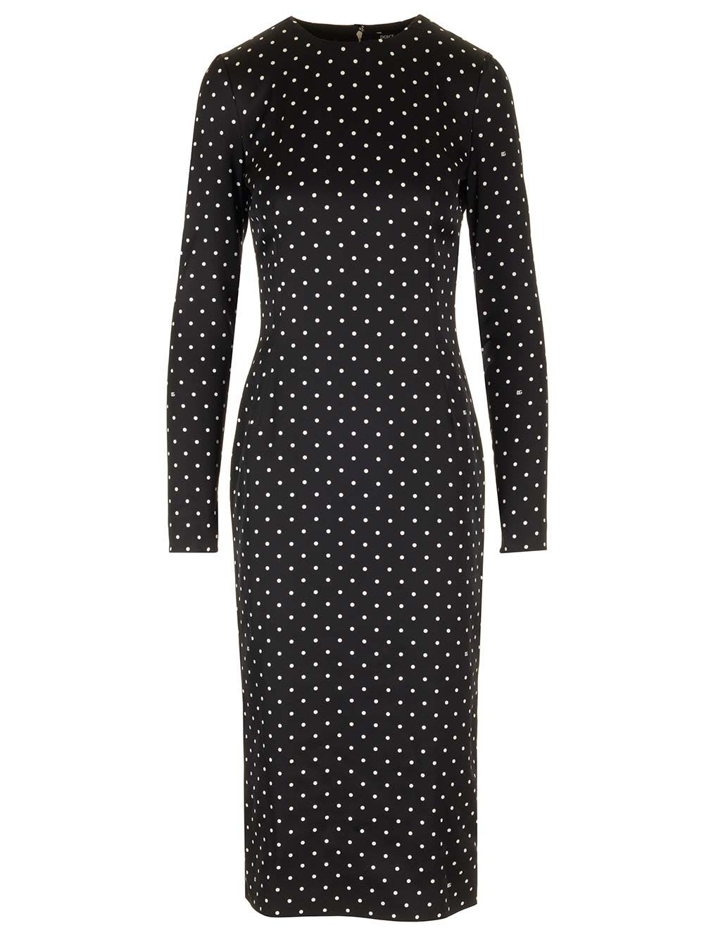 Shop Dolce & Gabbana Pencil Longuette Dress In Black