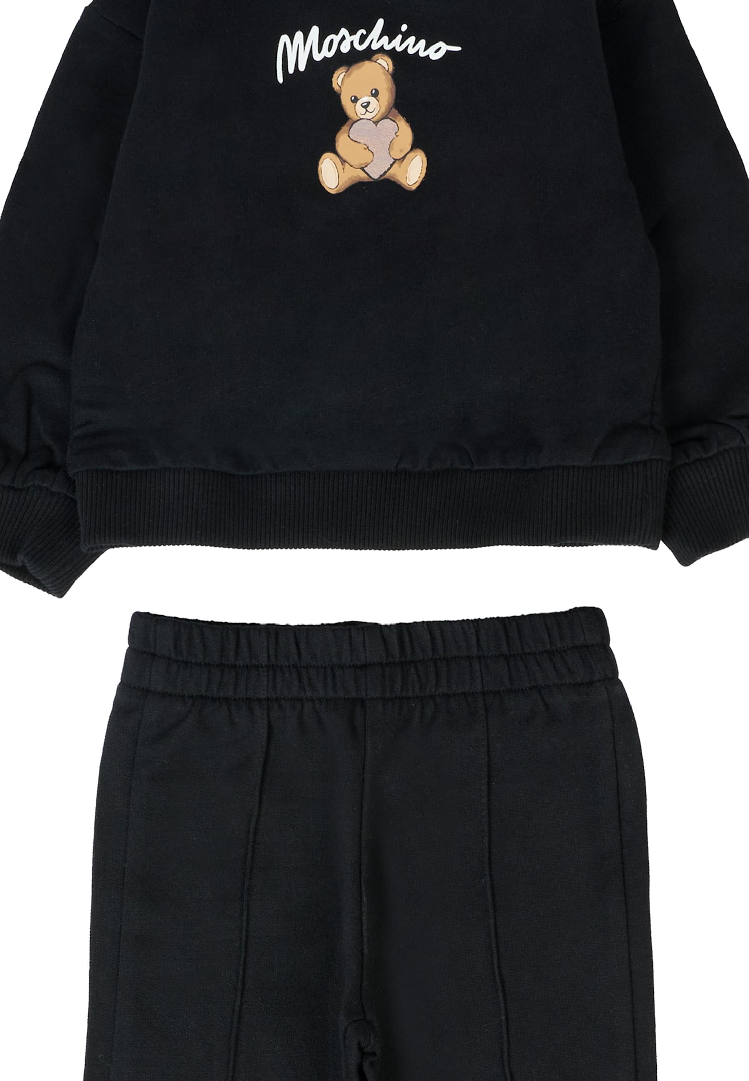 Moschino Black Set For Baby Girl With Teddy Bear In Black