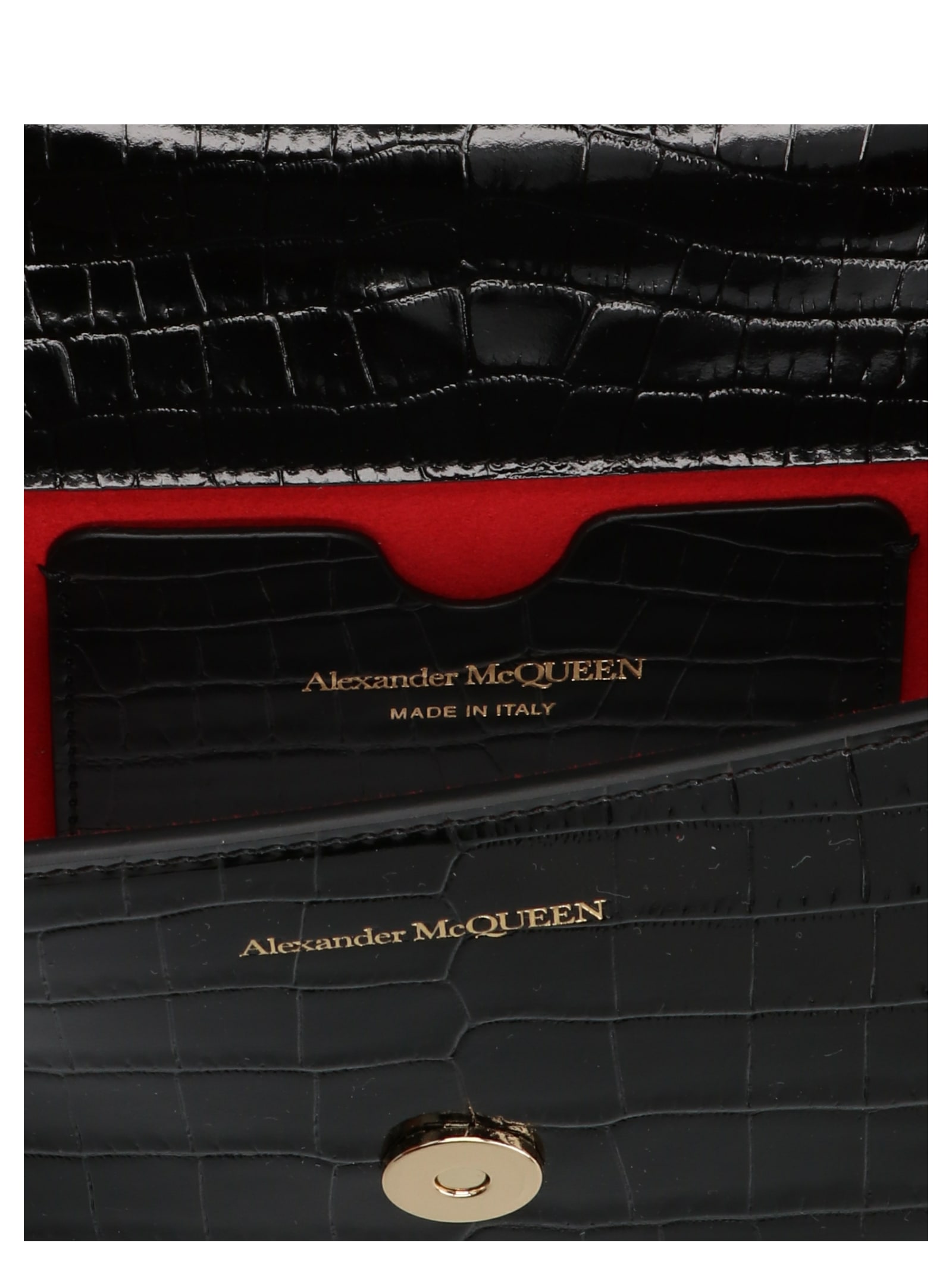 Shop Alexander Mcqueen Mini Jewelled Crossbody Bag In Black