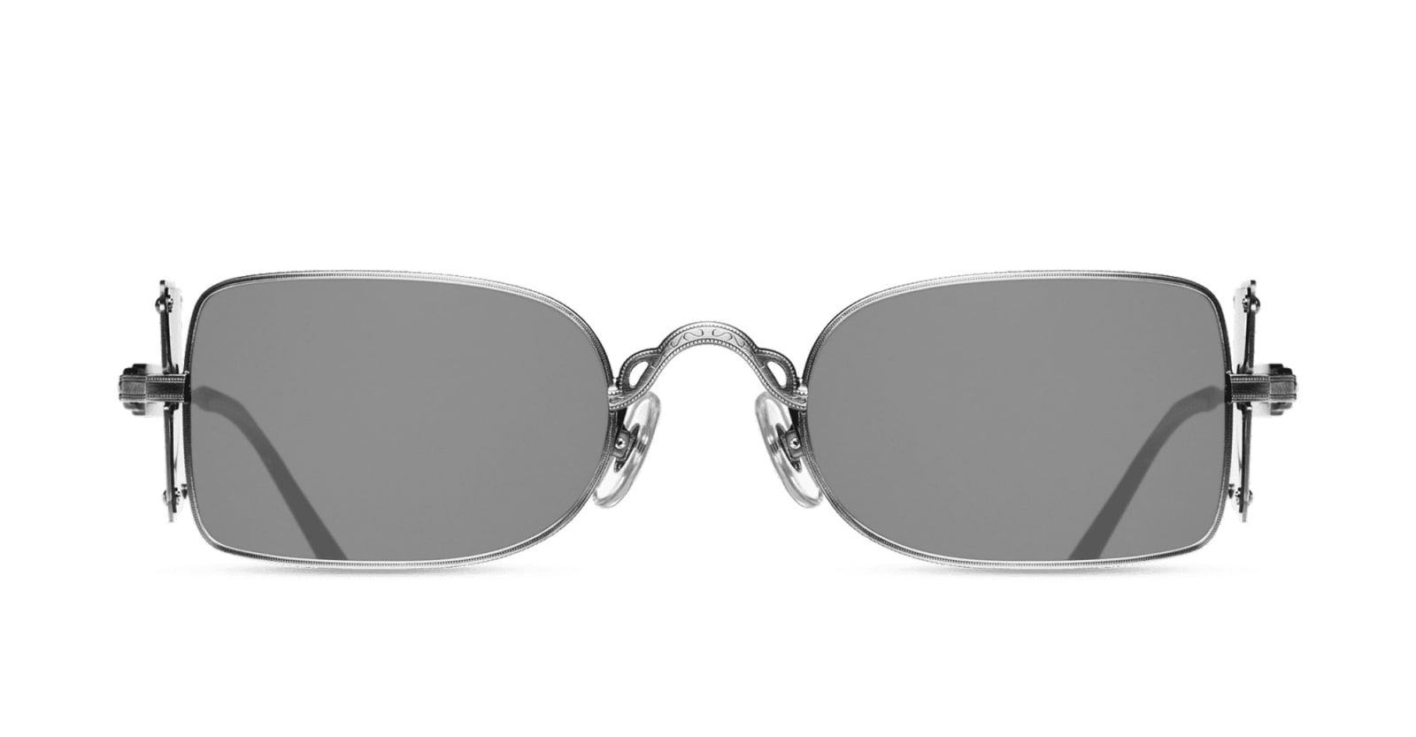 Shop Matsuda 10611h - Palladium White / Brushed Silver Sunglasses