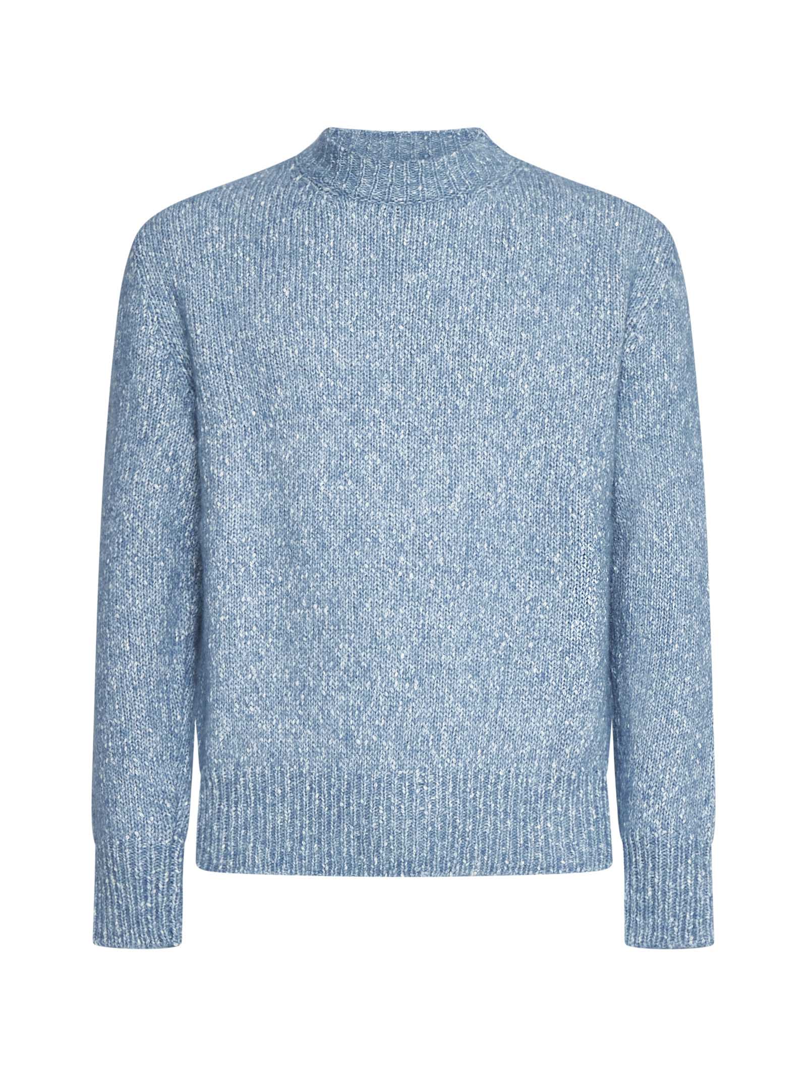 Shop Lardini Sweater In Clear Blue