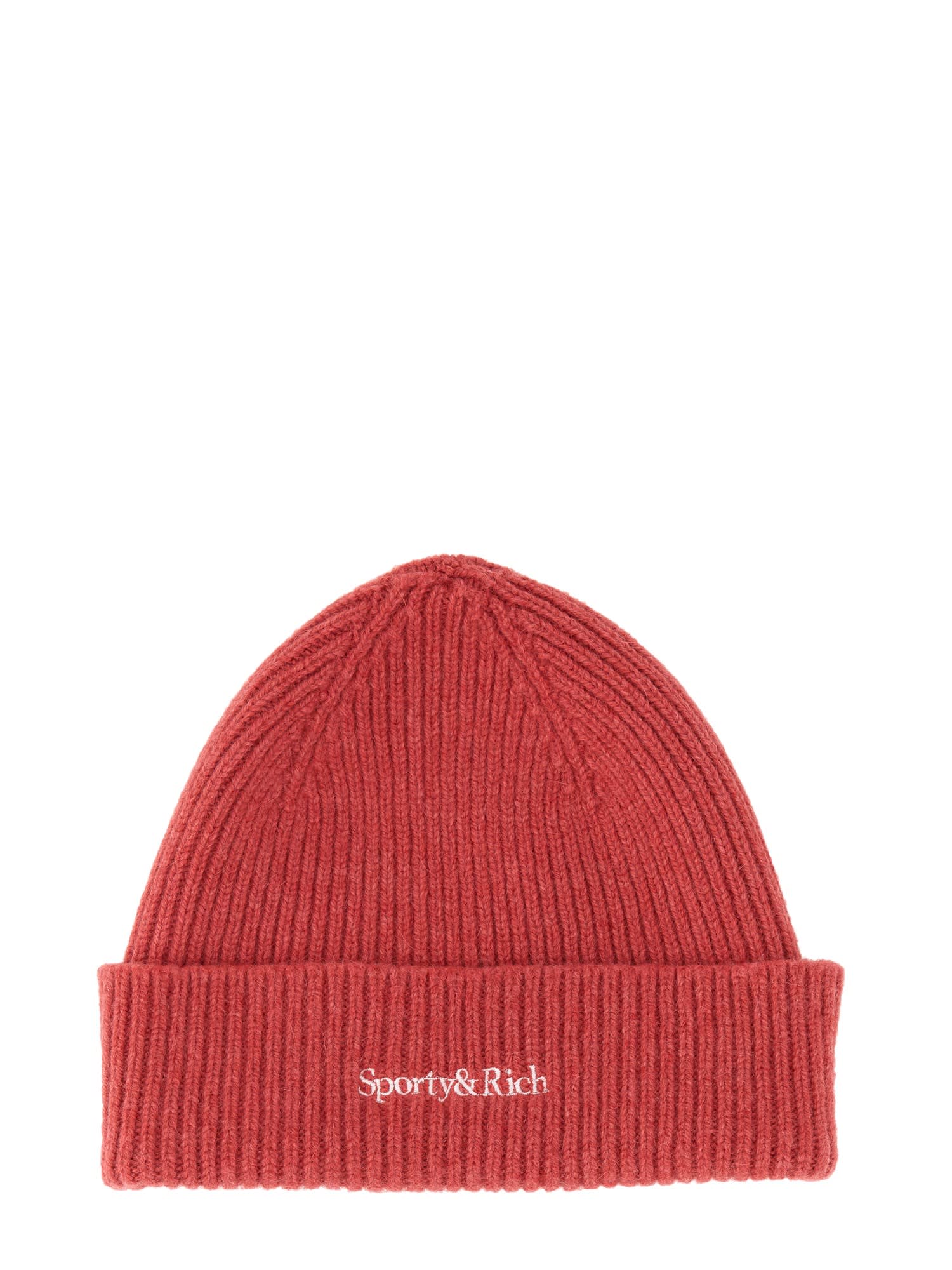 Sporty & Rich Beanie Hat With Logo Embroidery