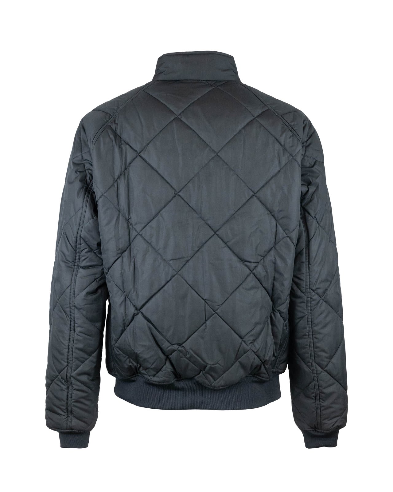 Shop Barbour High-neck Zip-up Quilted Jacket In Nero