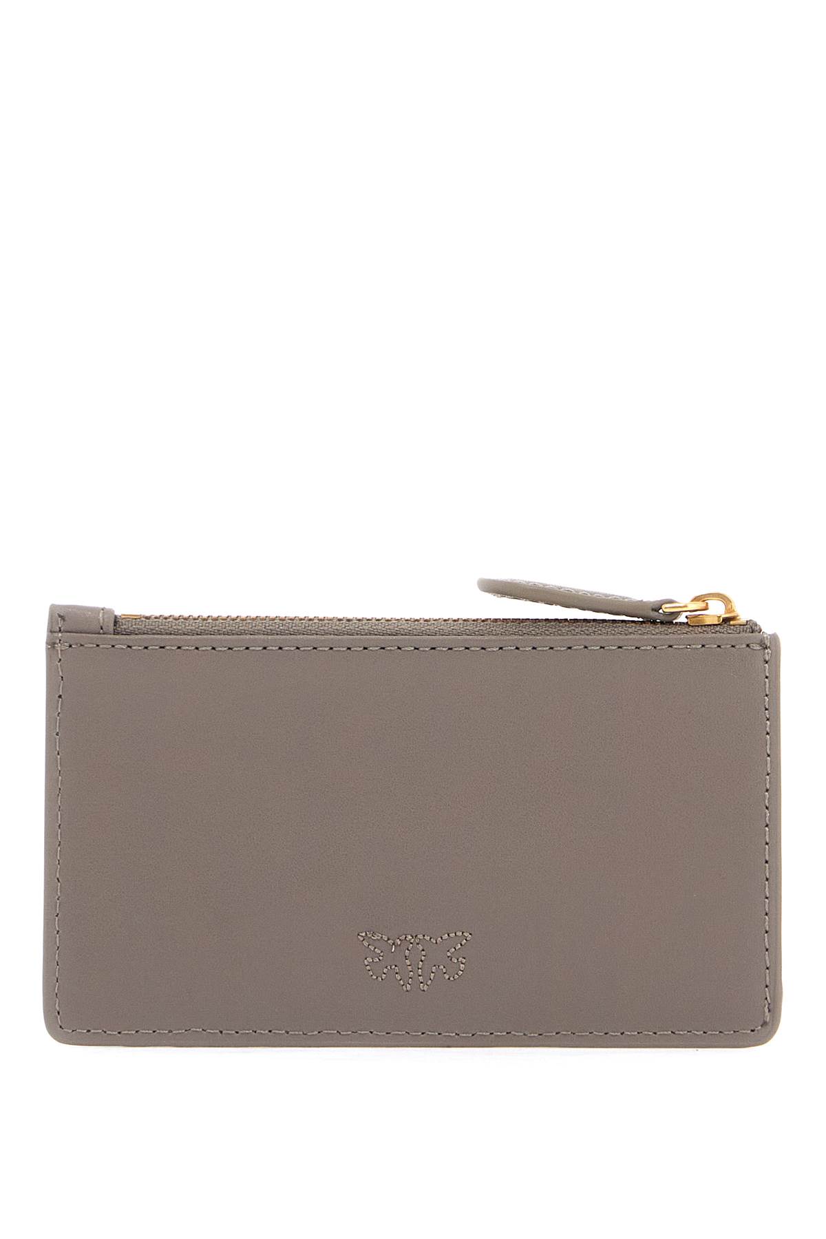 Pinko Love Birds Diamond Card Holder In Brown