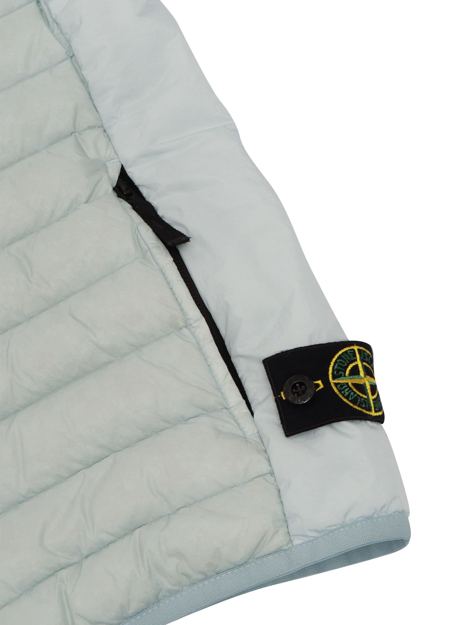 Stone Island Down Jacket In Light Blue