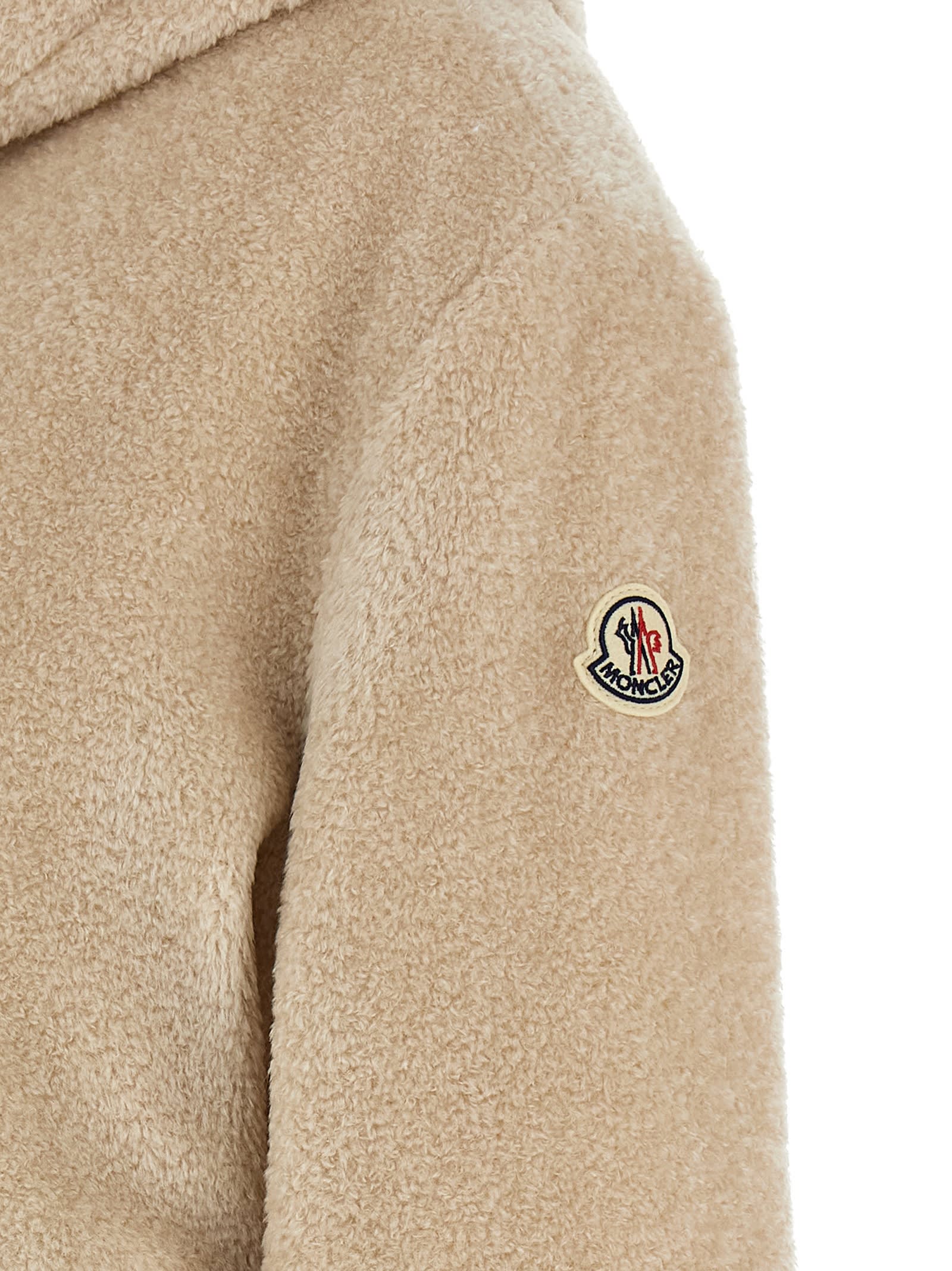 Moncler Reversible Hooded Fleece And Shell Cardigan In Multi