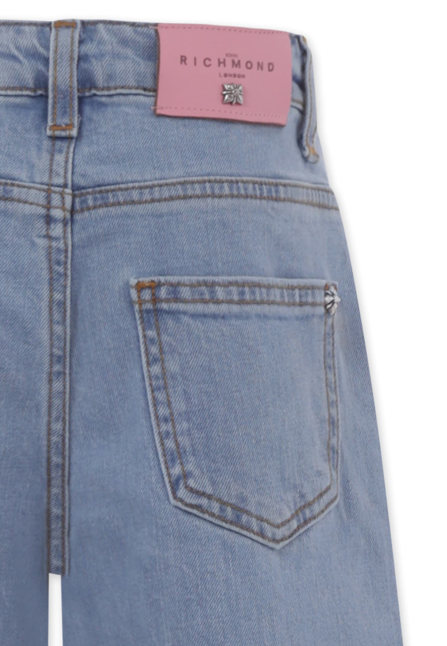 Richmond Light Blu Jeans For Girl With Logo