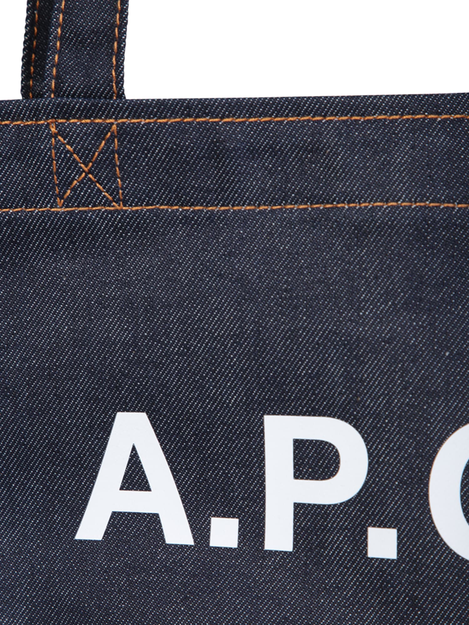 Shop Apc Axel Small Tote Bag Caramel In Blue