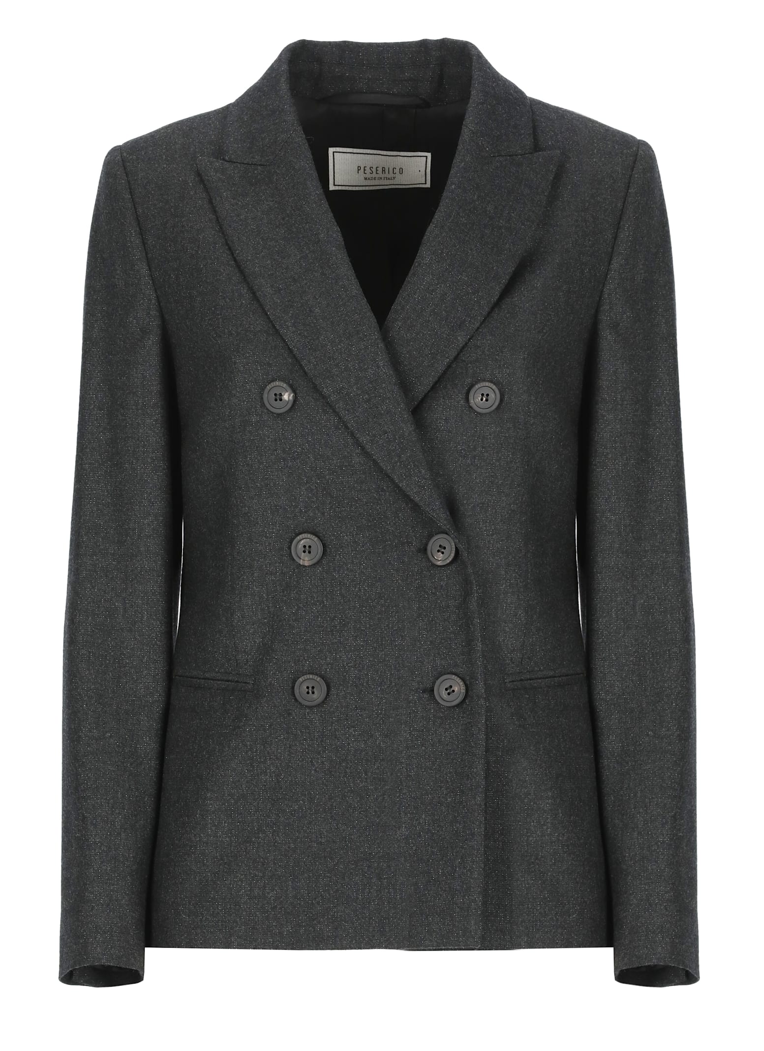 Shop Peserico Wool Blazer In Grey