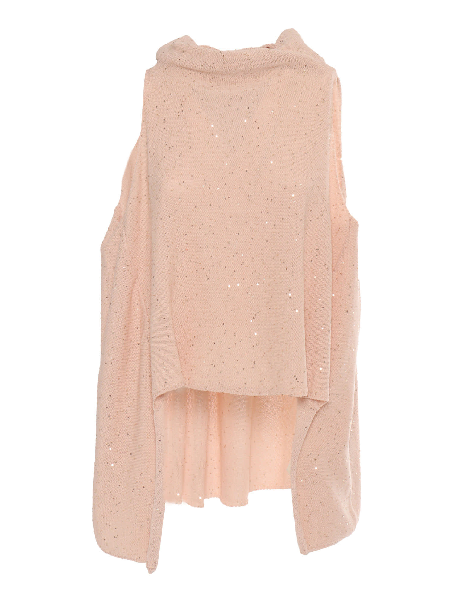 Lorena Antoniazzi Knitted Vest In Pink
