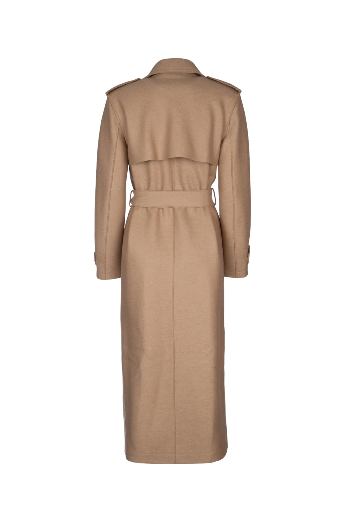 Shop Harris Wharf London Women Long Trench In Tan