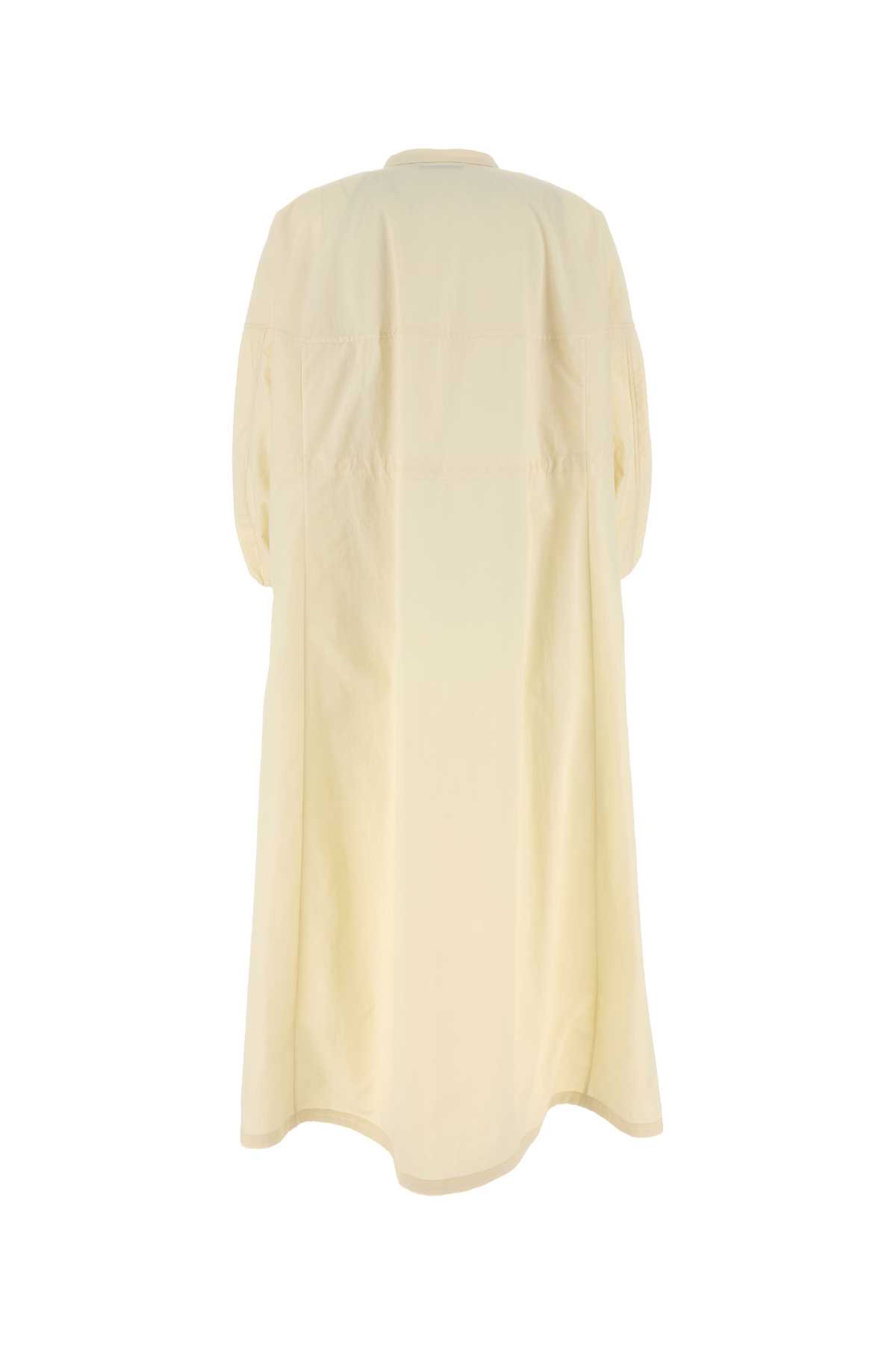 Herno Drawstring Waist Crewneck Dress In Pannascuro