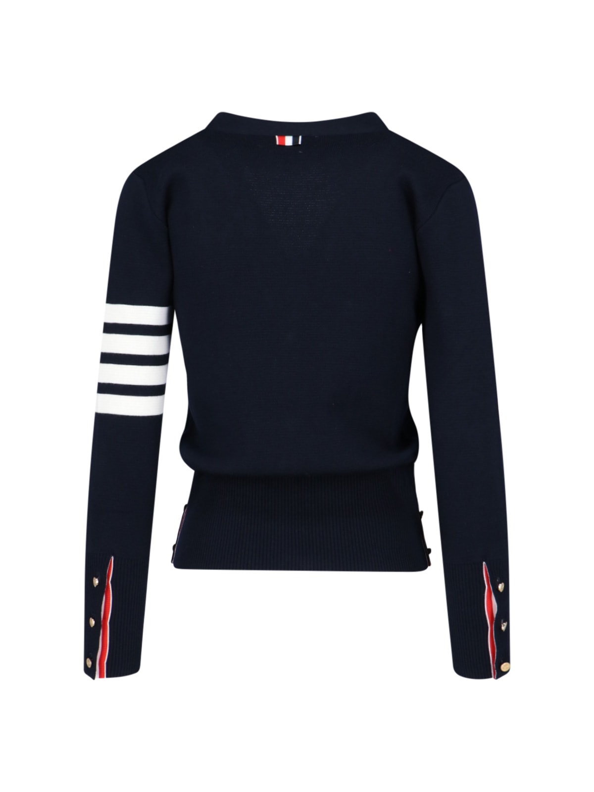 Shop Thom Browne 4-bar Cardigan In Blue