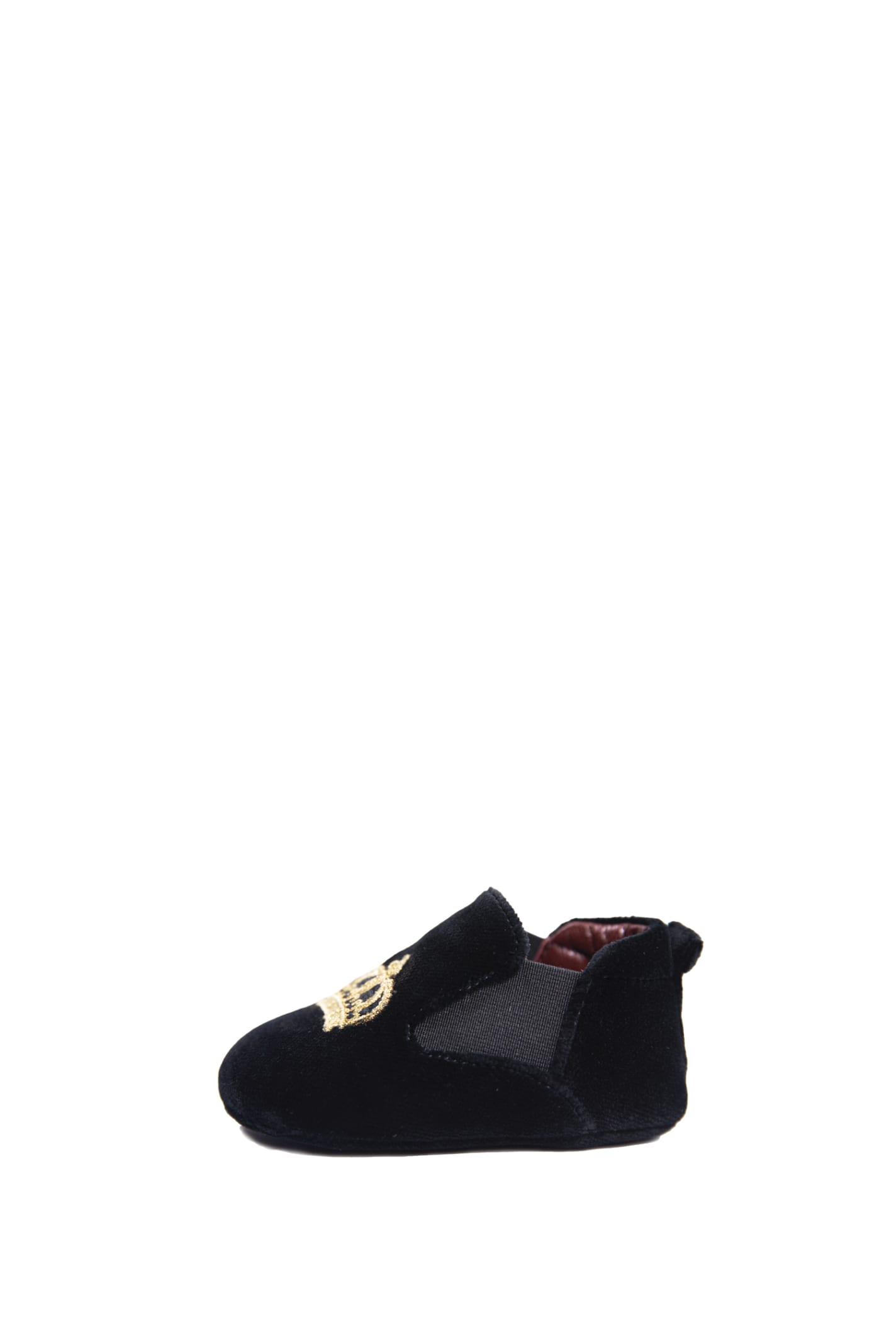 Shop Dolce & Gabbana Velvet Slippers In Back