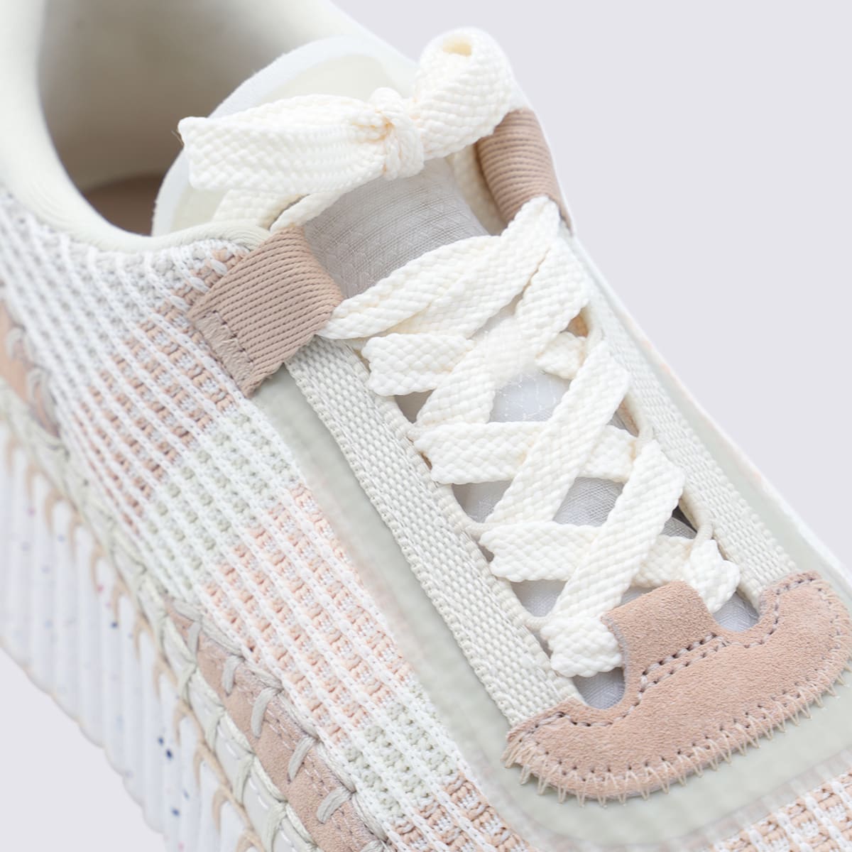 Chloé Nama Beige Mesh Sneakers In Neutral