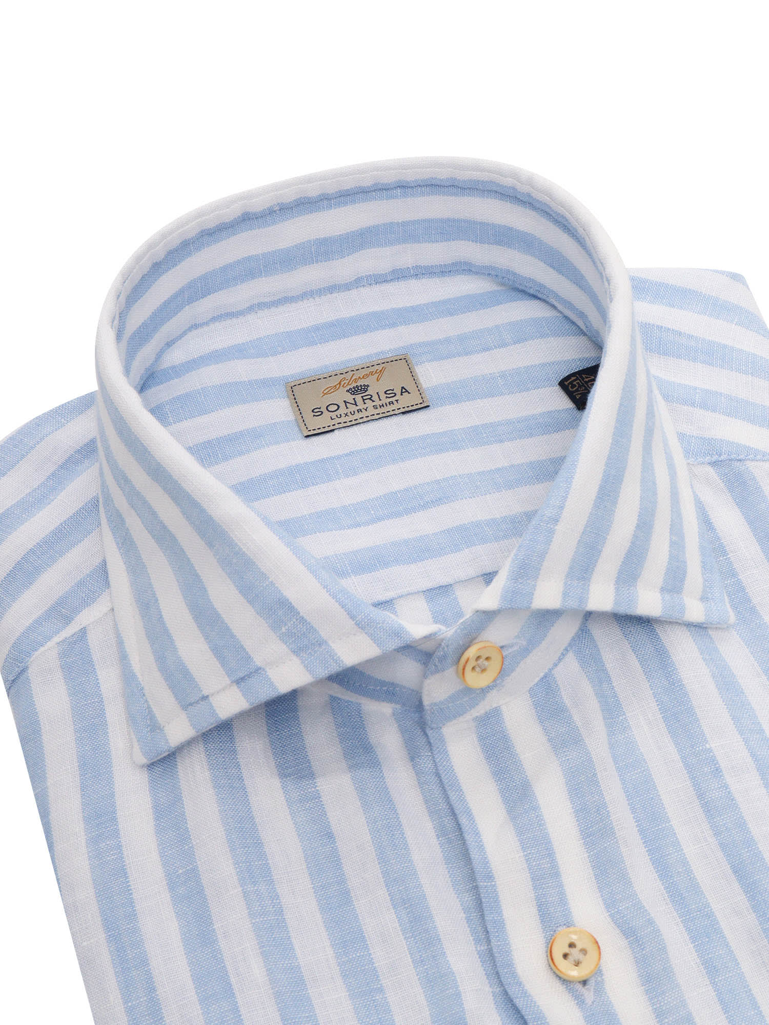 Shop Sonrisa Light Blue Striped Shirt In Multicolor