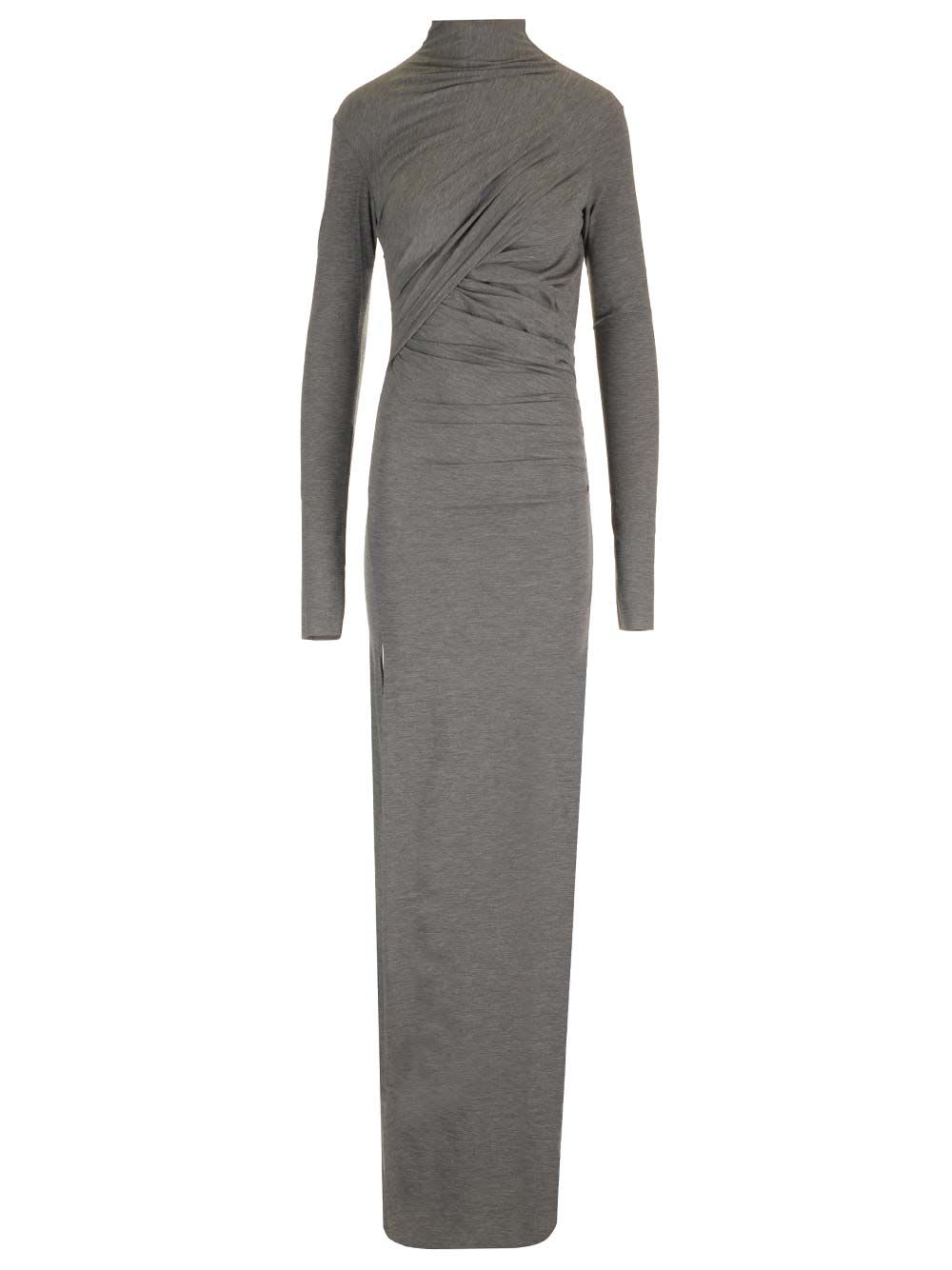 Shop Amazuìn Esme Jersey Long Dress In Grey