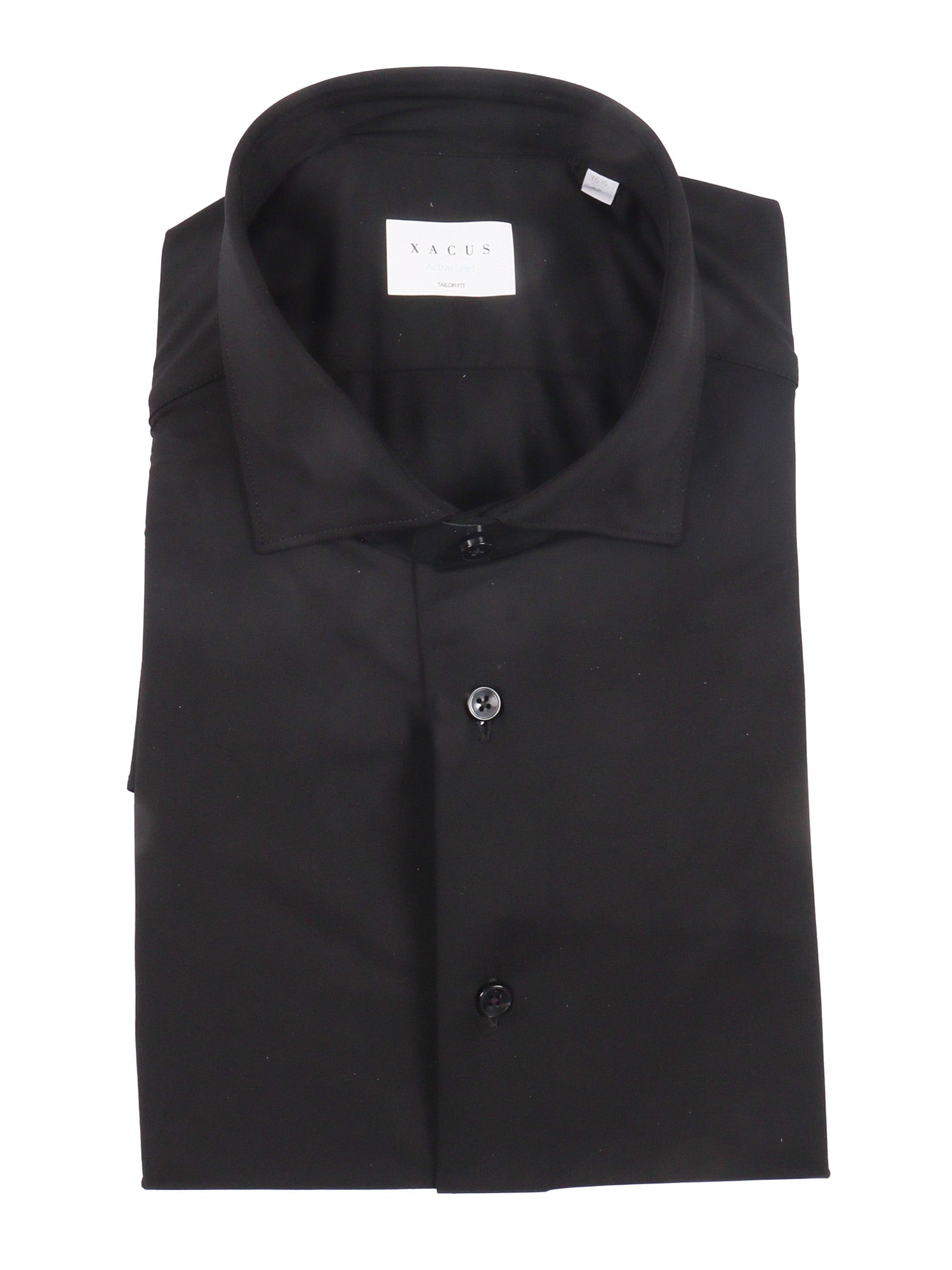Xacus Button-down Cotton Shirt In Black