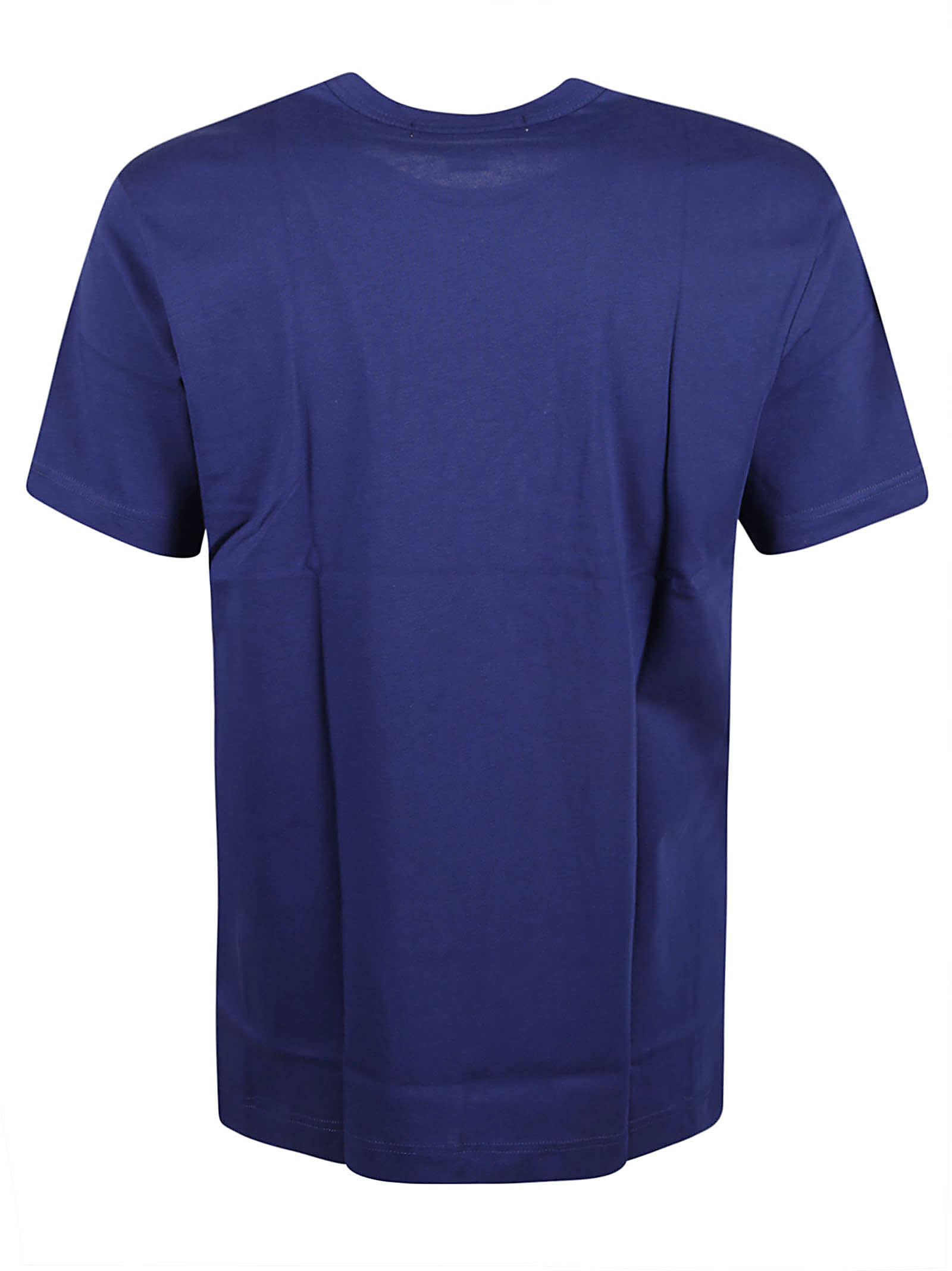 Shop Comme Des Garçons Shirt Logo Round-neck T-shirt In Navy