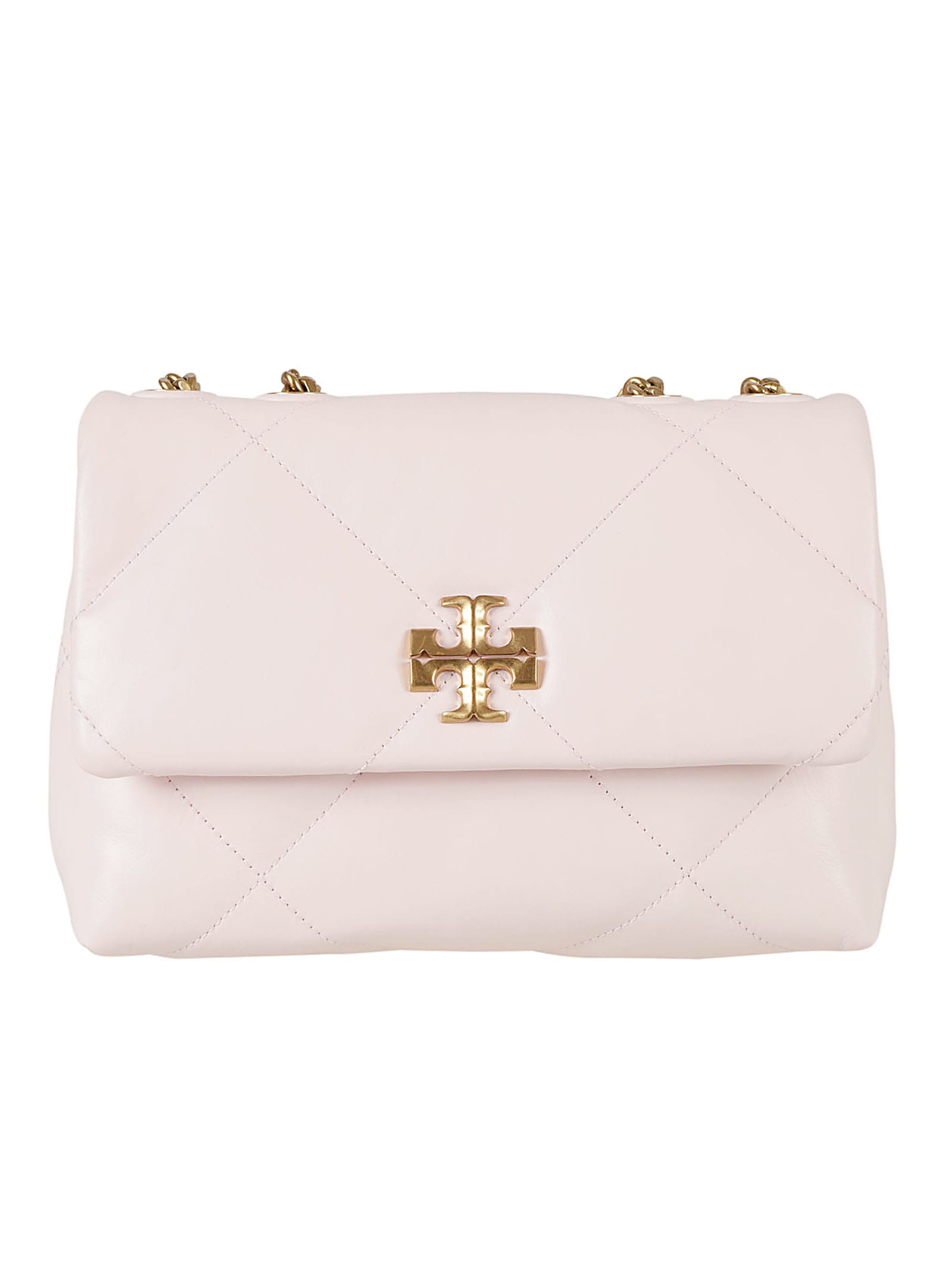 Shop Tory Burch Kira Diamond Quilt Small Convertible Shoulder Bag In Rose Salt