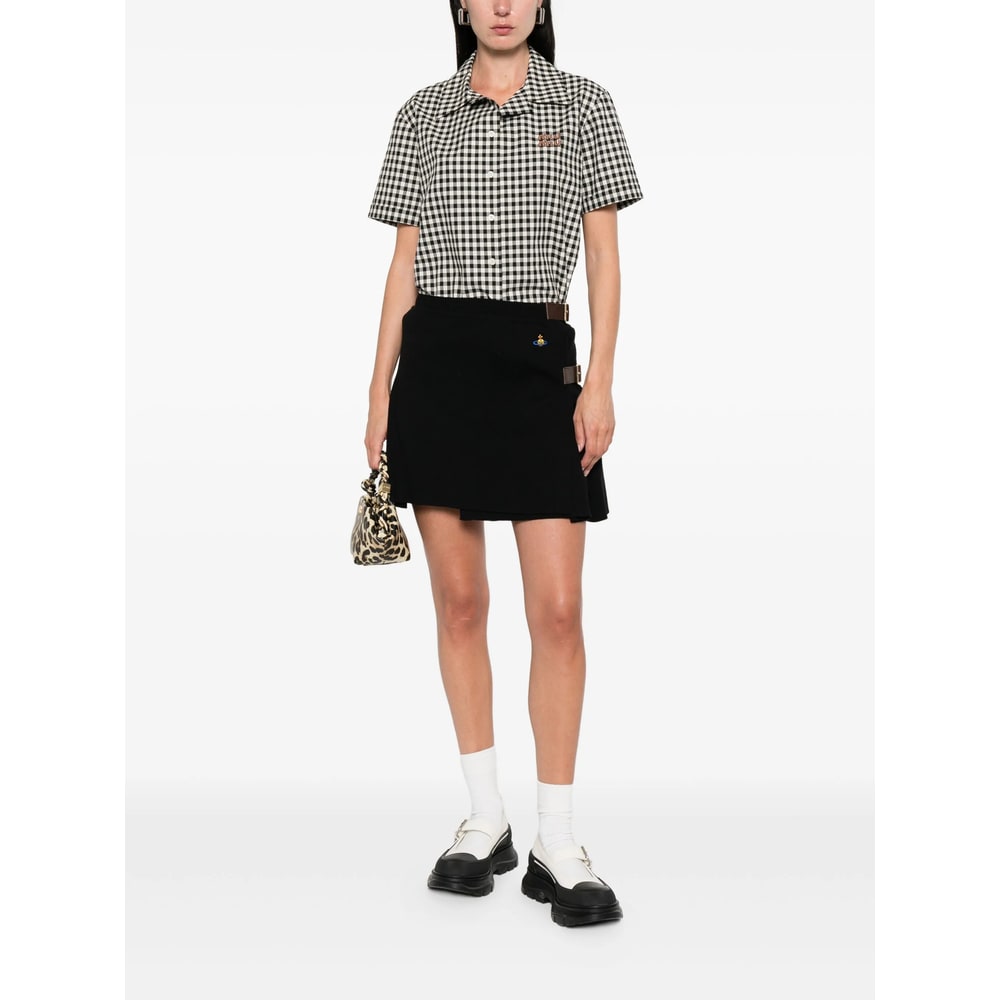 Vivienne Westwood Bea Pleated Kilt Mini Skirt Clothing In Black