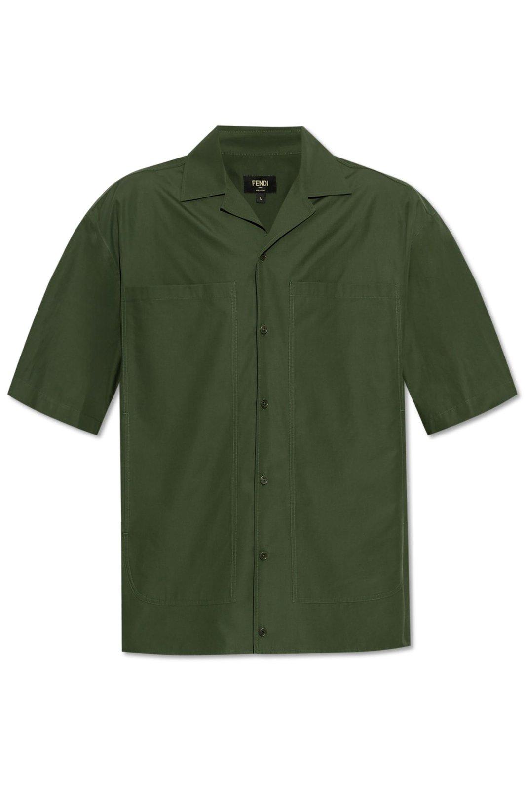 Fendi Short Sleeved Buttoned Shirt In Jungle
